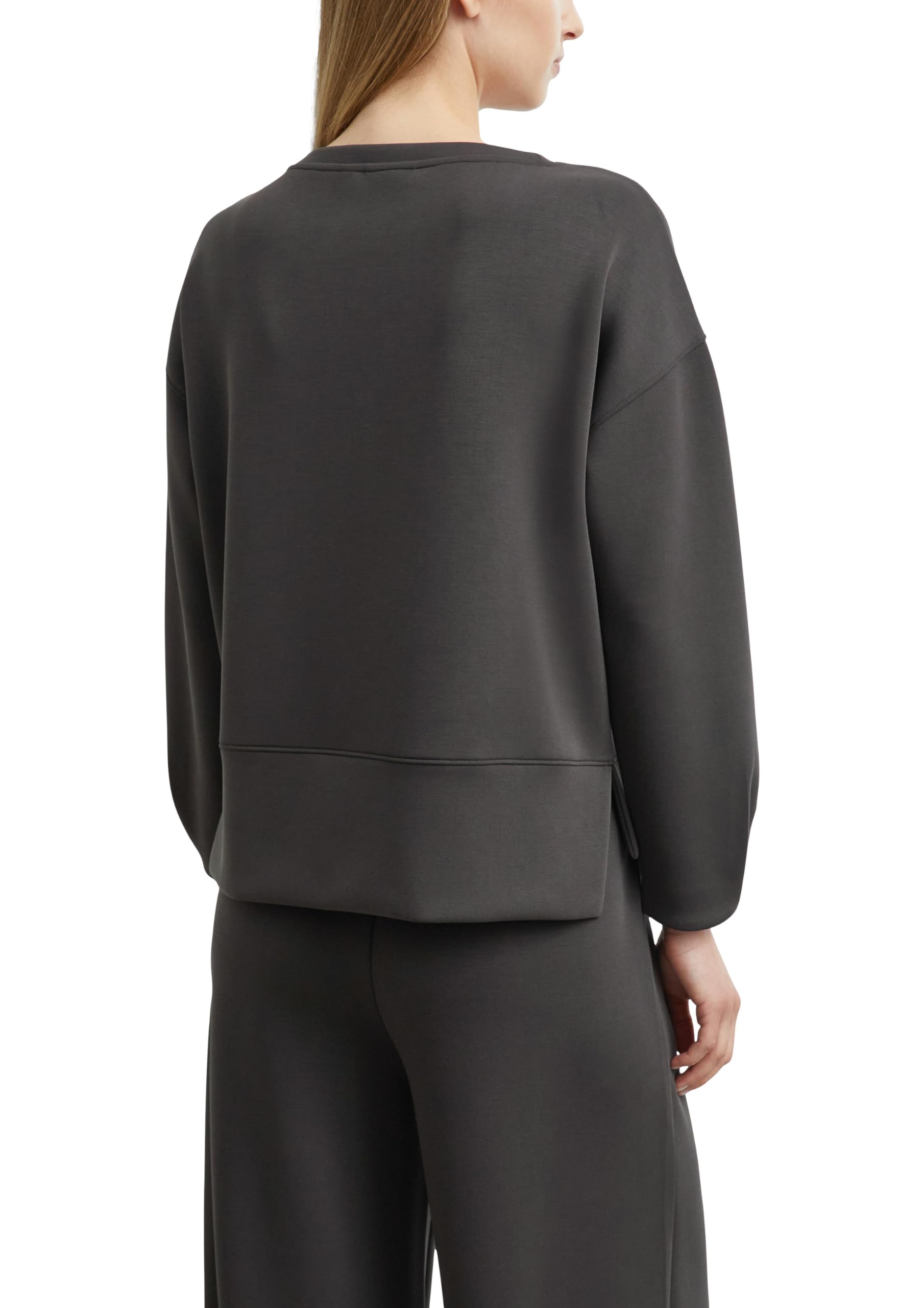 comma-sweatshirt-regular-fit-faltendetail-gr-36-braun image 2