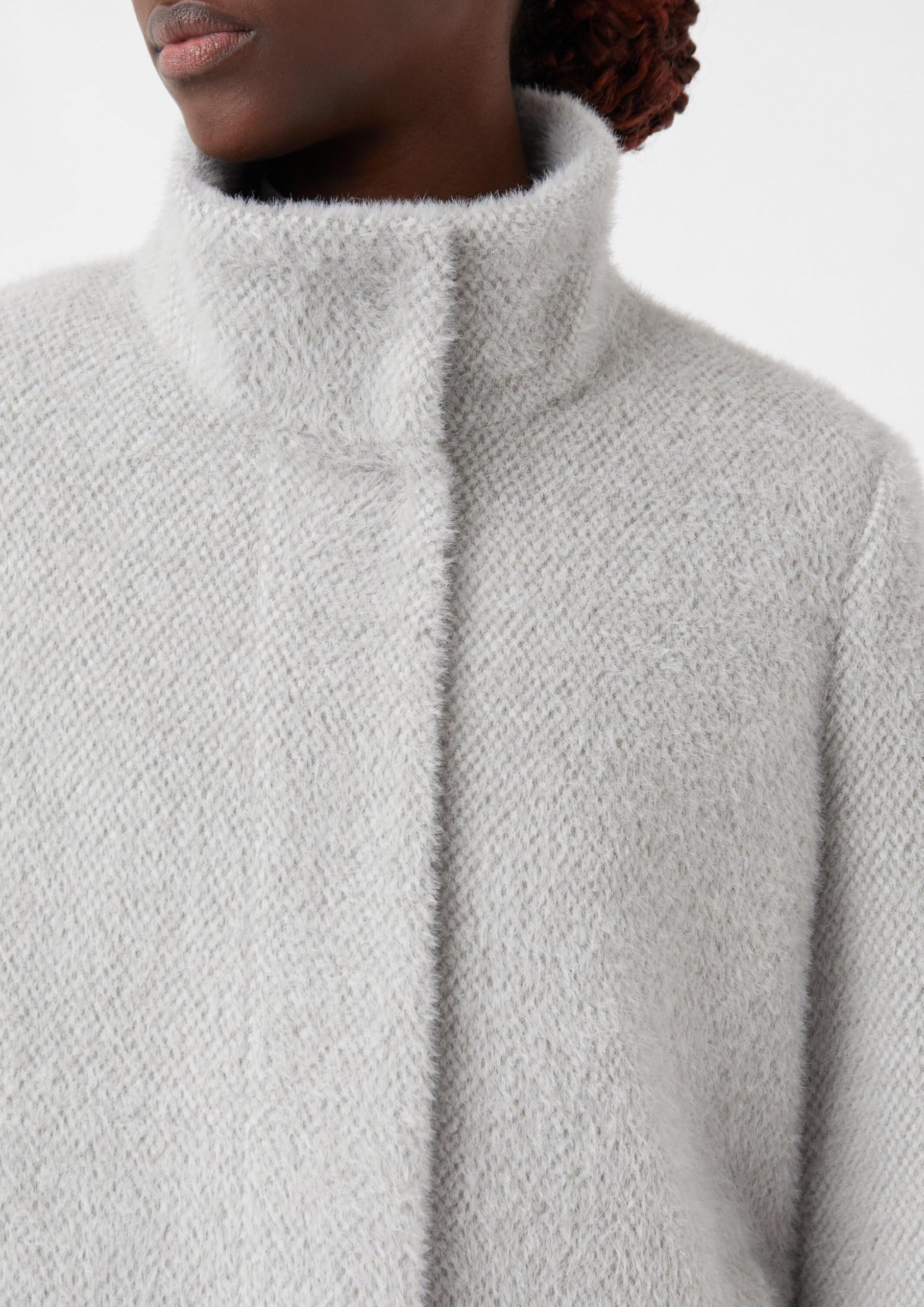 comma-cape-jacke-damenjacke-gr-42-dunkelgrau-teddypl-sch image 5