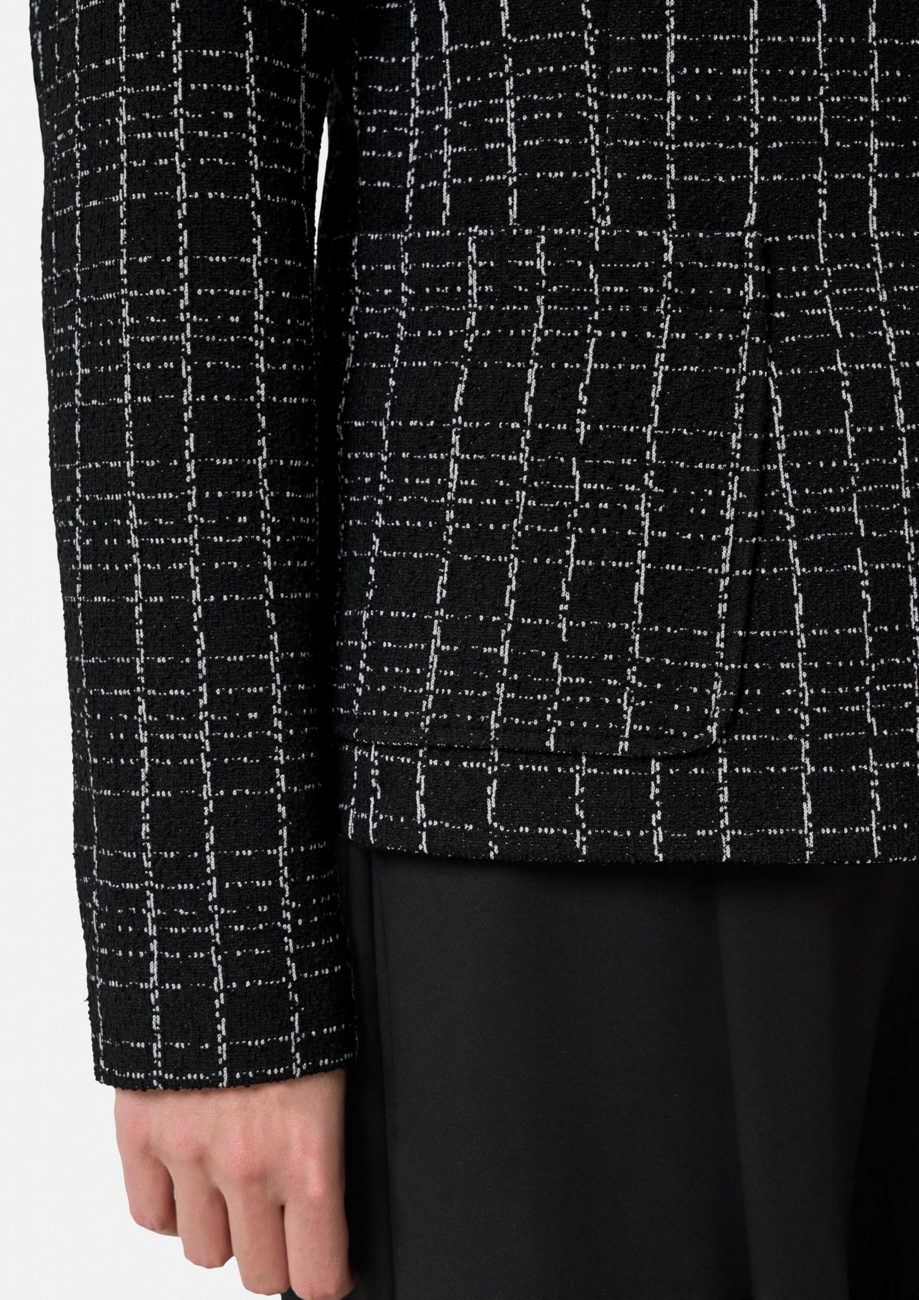 comma-blazer-2158129-gr-e-38-schwarz-kariert-boucle image 5