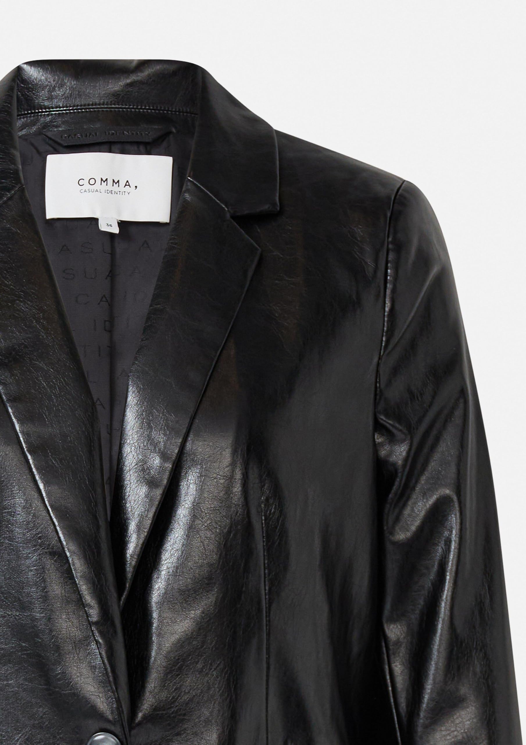 comma-blazer-kunstleder-locker-lederoptik-34-schwarz image 5