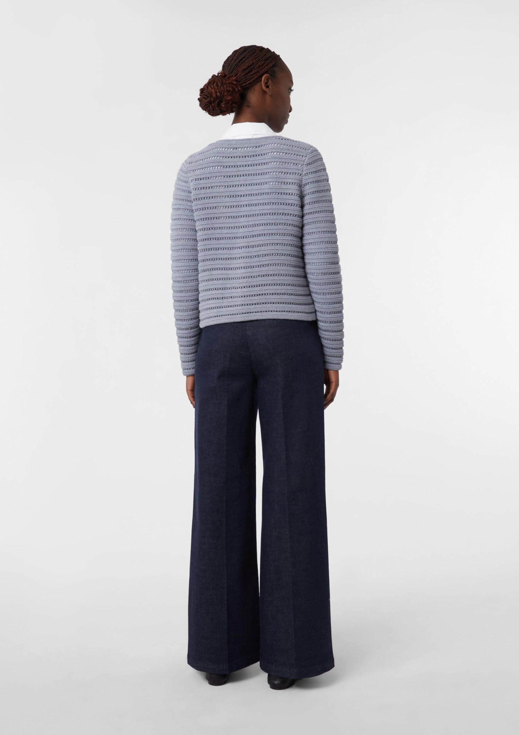 comma-strickjacke-2168921-damen-schiefergrau-cardigan-gestreift image 5