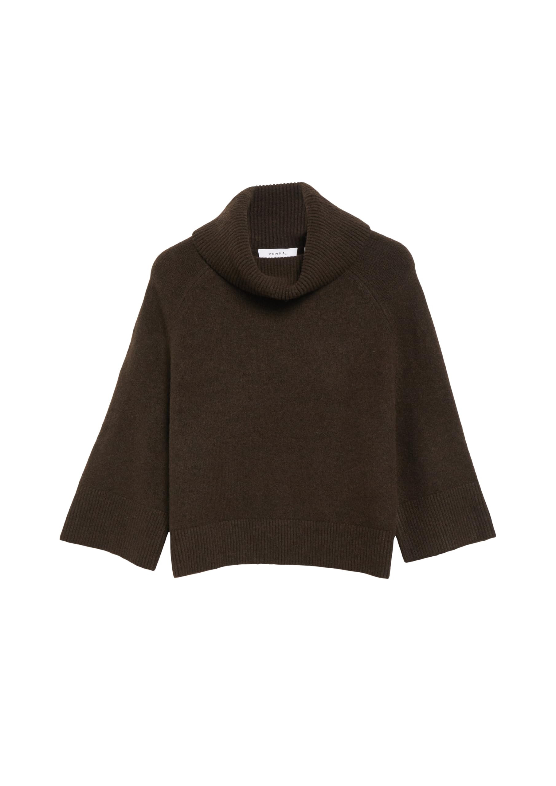 comma-poncho-pullover-damen-beige-loose-fit-rollkragen image 4