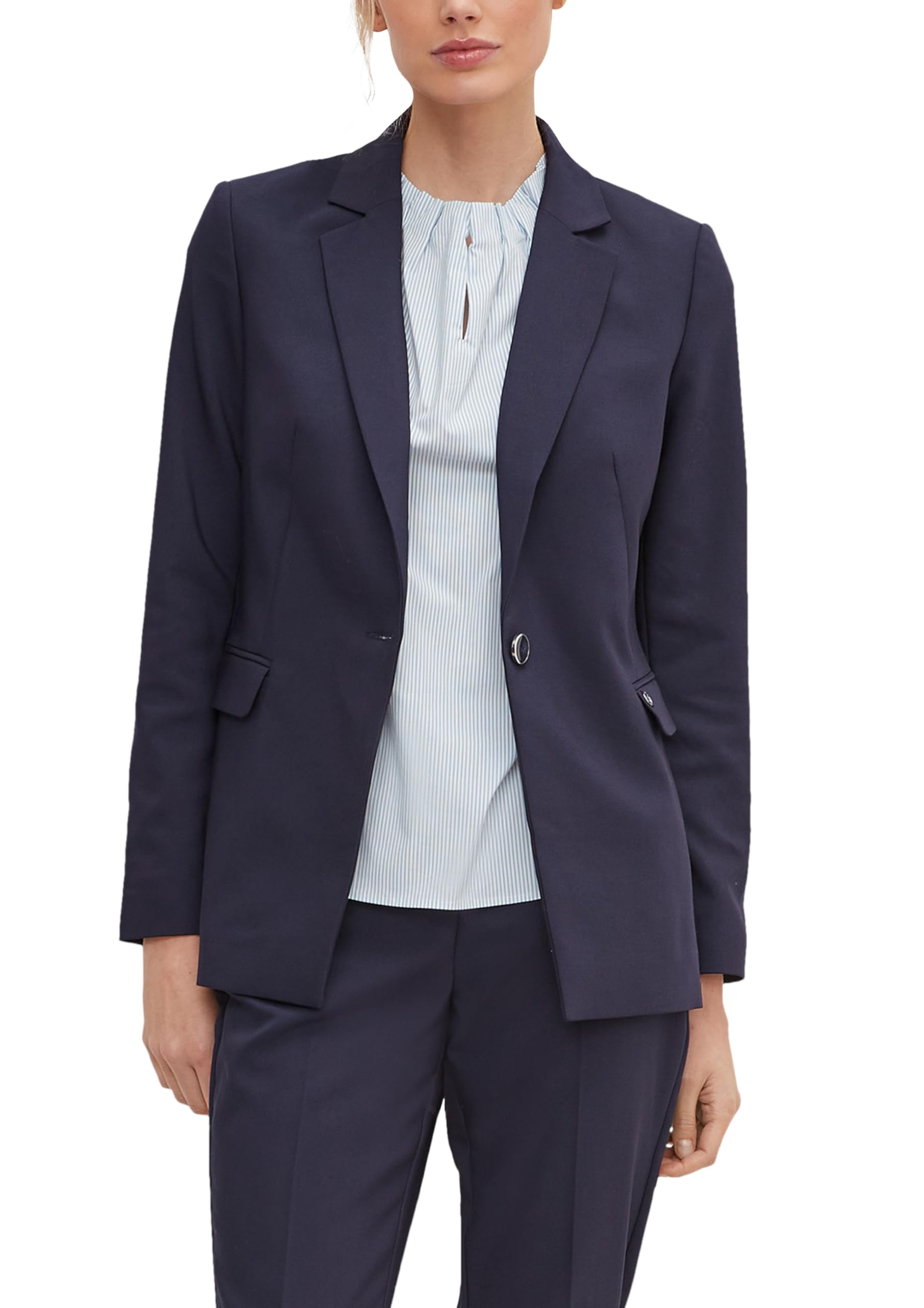 comma-blazer-baumwollmix-beige-gr-44-tailliert image 8