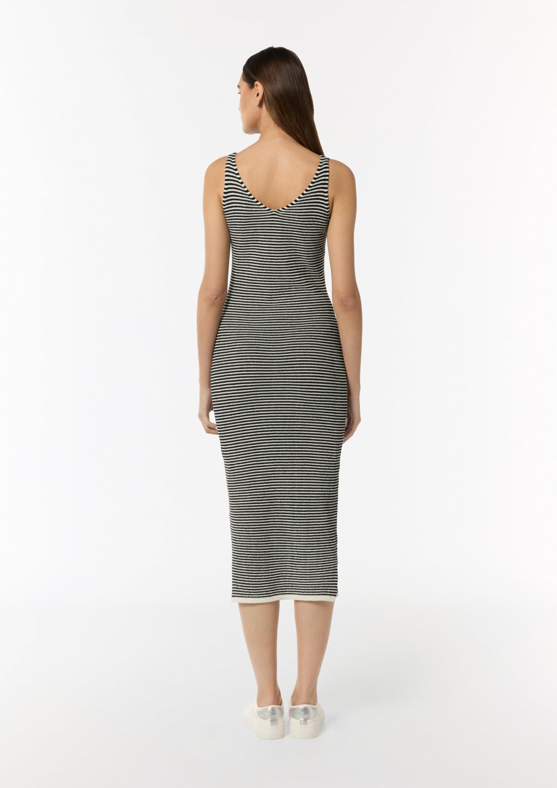 comma-strickkleid-streifen-creme-schwarz-gr-42 image 6