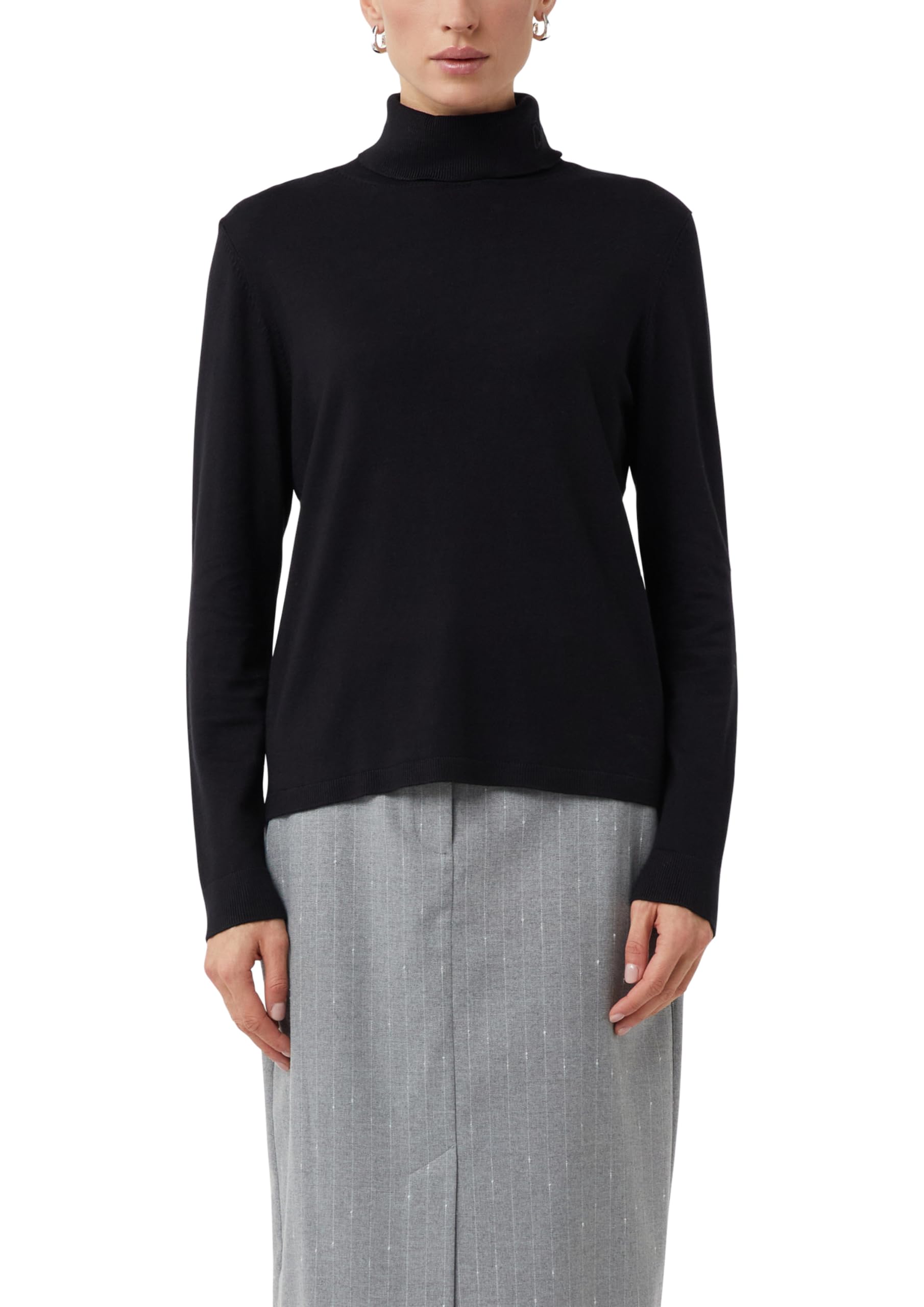 comma-rollkragenpullover-logo-stickerei-strickpullover-kiwigr-n image 1