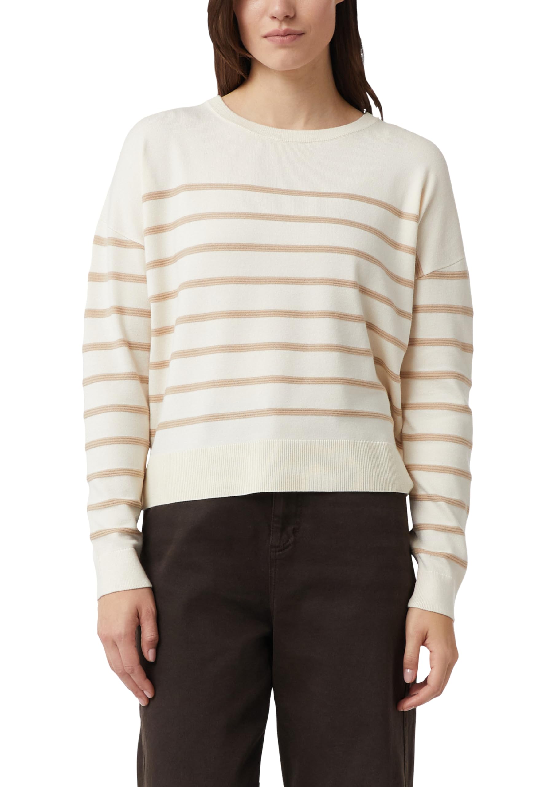comma-feinstrickpullover-damen-gr-40-beige-strukturstreifen-viskose image 8