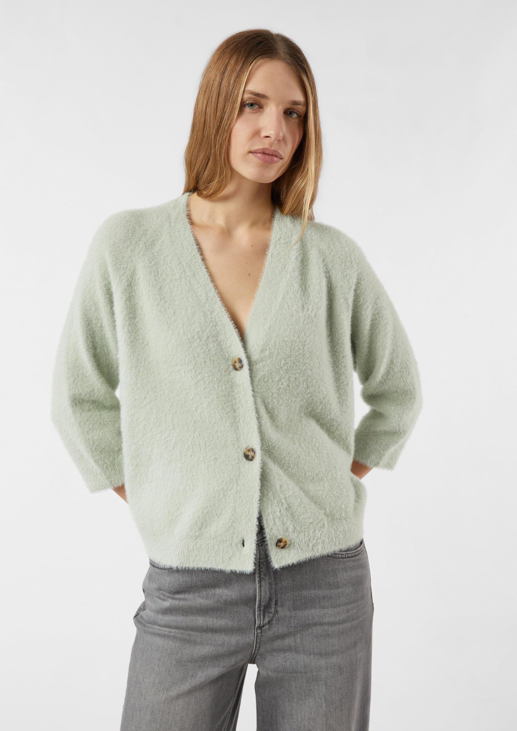 comma-strickjacke-feinstrick-3-4-rmel-cardigan-creme image 6