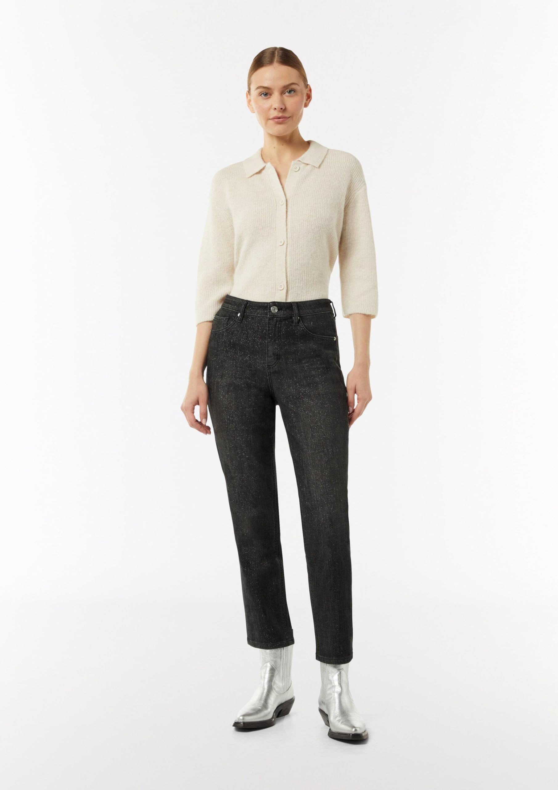 comma-jeans-hose-mit-metallicgarn-gr-38-denim image 6