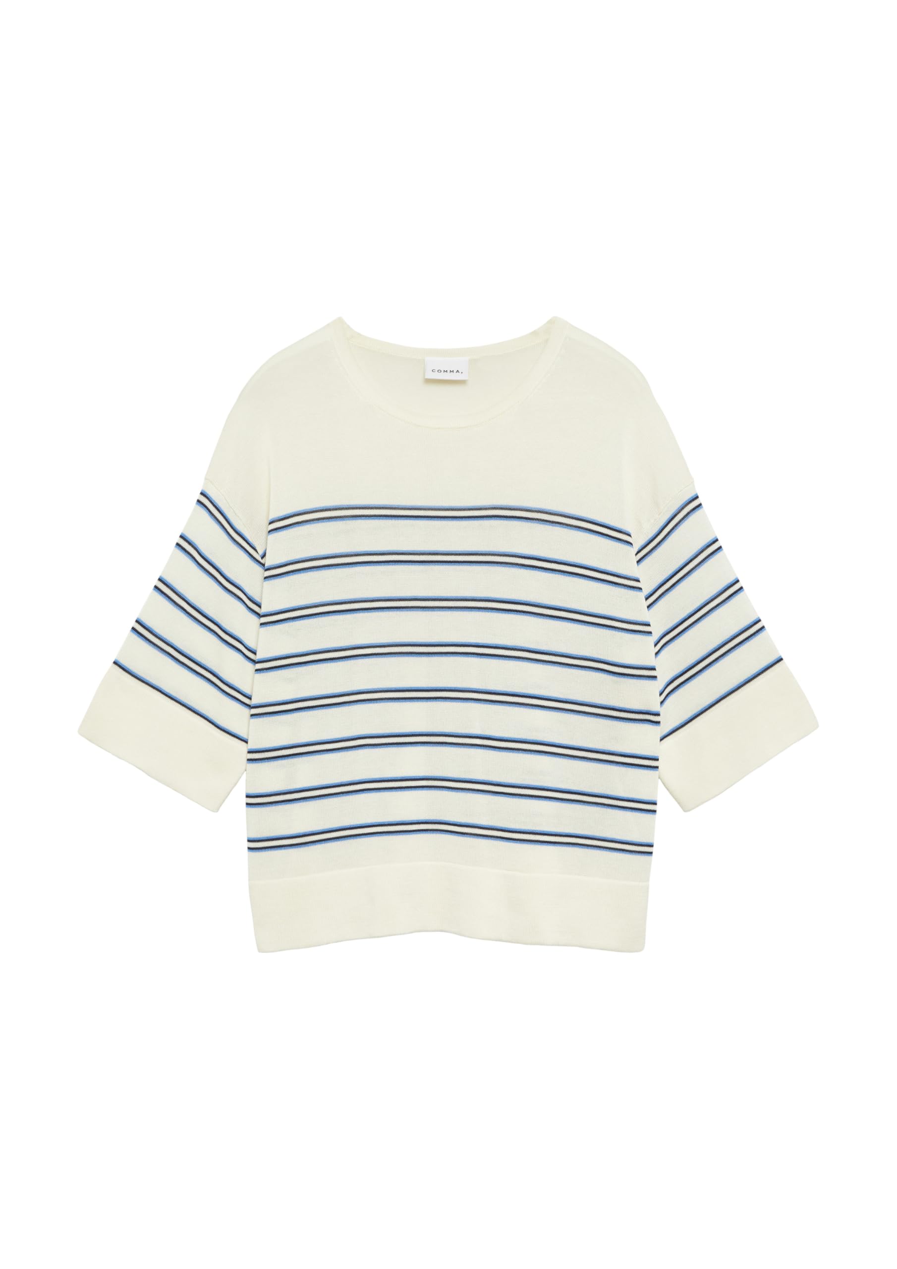 comma-knitwear-strickpullover-gestreift-kurzarm-gr-l-relaxed-fit image 4