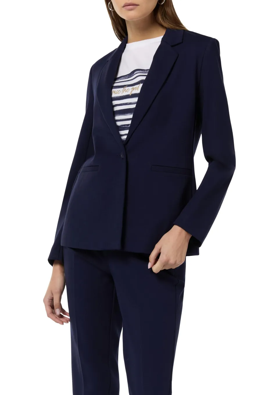 comma-jersey-blazer-gr-34-navy-elastisch image 1