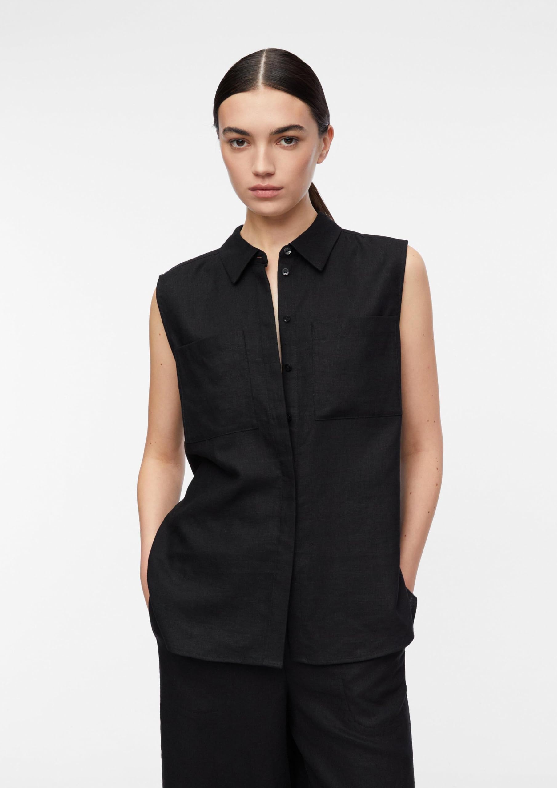 comma-2180863-bluse-leinenmix-schwarz image 6