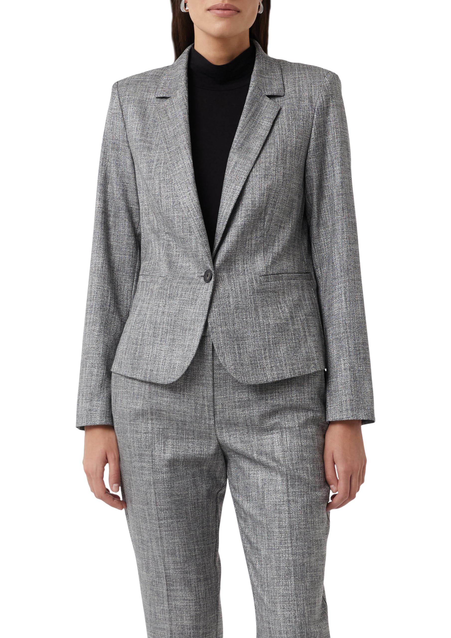 comma-blazers-taillierter-salt-pepper-blazer-gr-42 image 1
