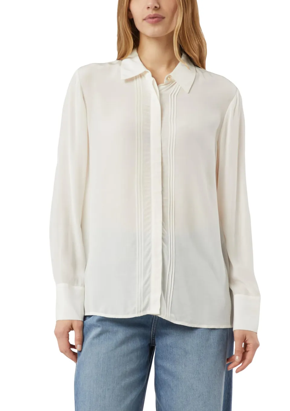 comma-blouses-hemdbluse-wei-gr-e-38-biesen image 1