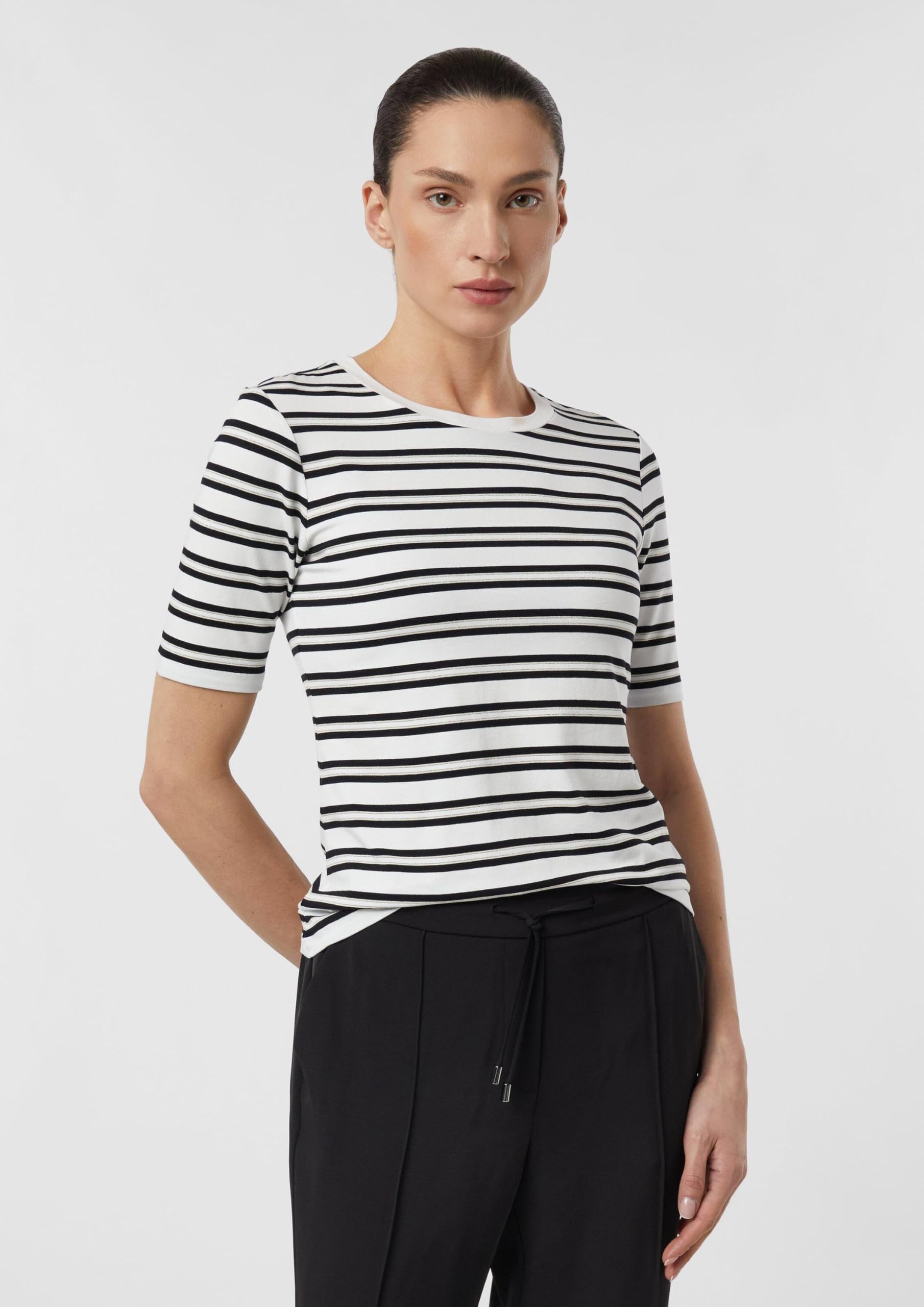 comma-t-shirt-damen-slim-fit-streifen-3-4-arm image 7