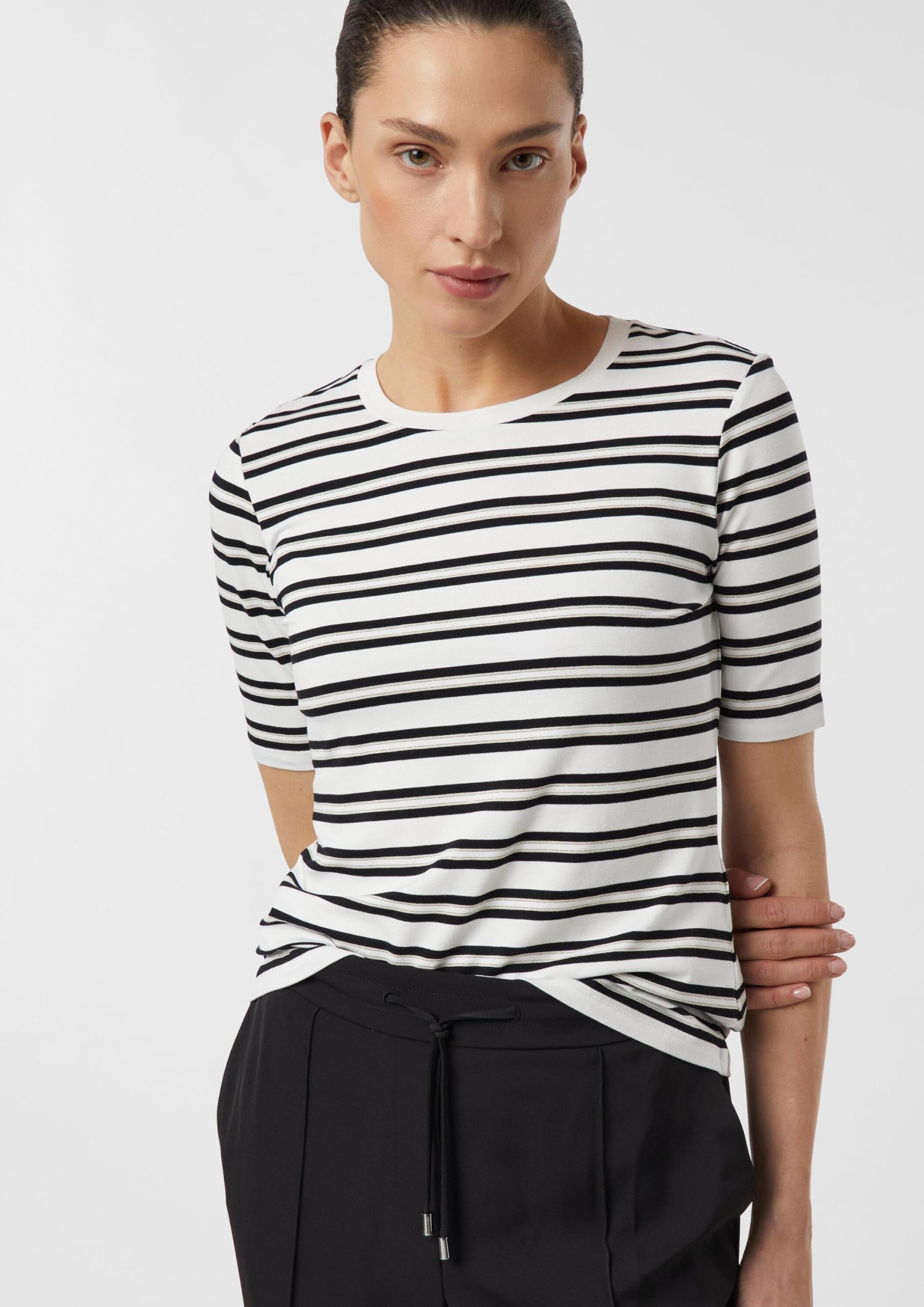 comma-t-shirt-damen-slim-fit-streifen-3-4-arm image 5