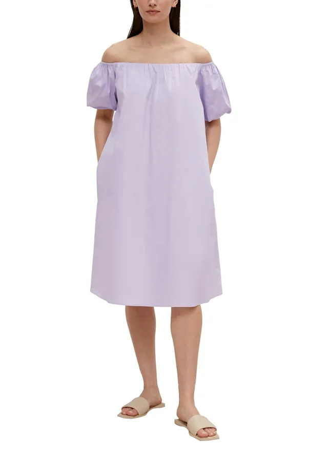comma-kleid-mit-raffung-damen-kleid-gr-40-rosa image 1