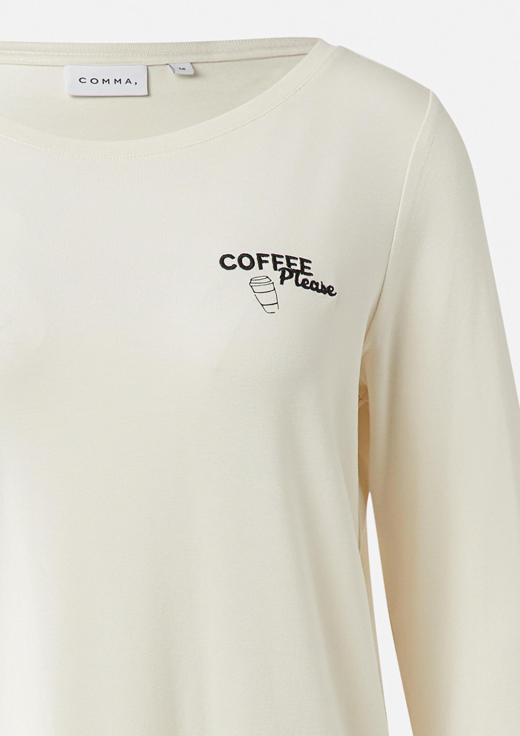 comma-jersey-t-shirt-3-4-arm-frontprint-creme-gr-36 image 5