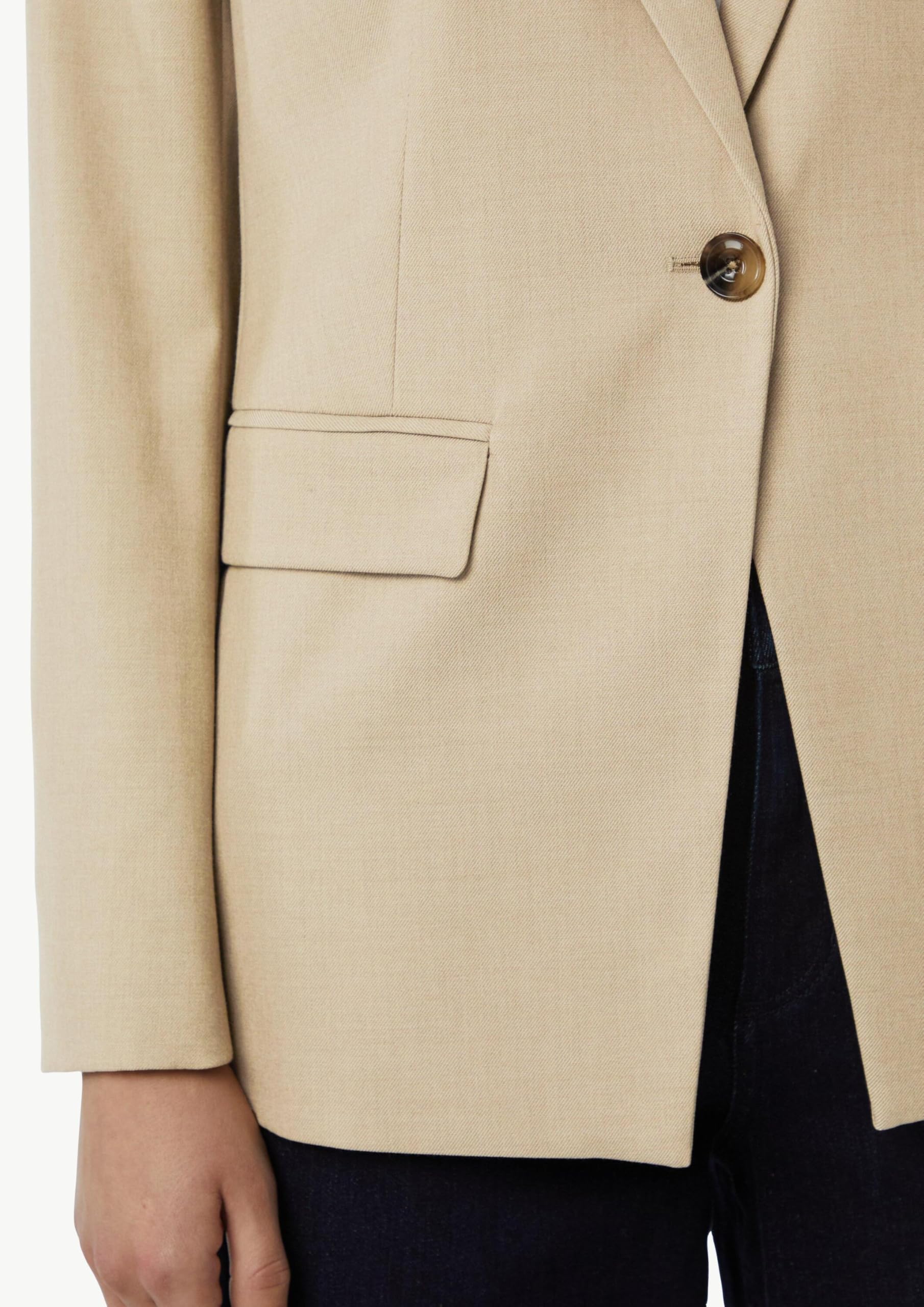comma-blazer-taillierter-twill-blazer-damen-sandfarben-gr-42 image 5