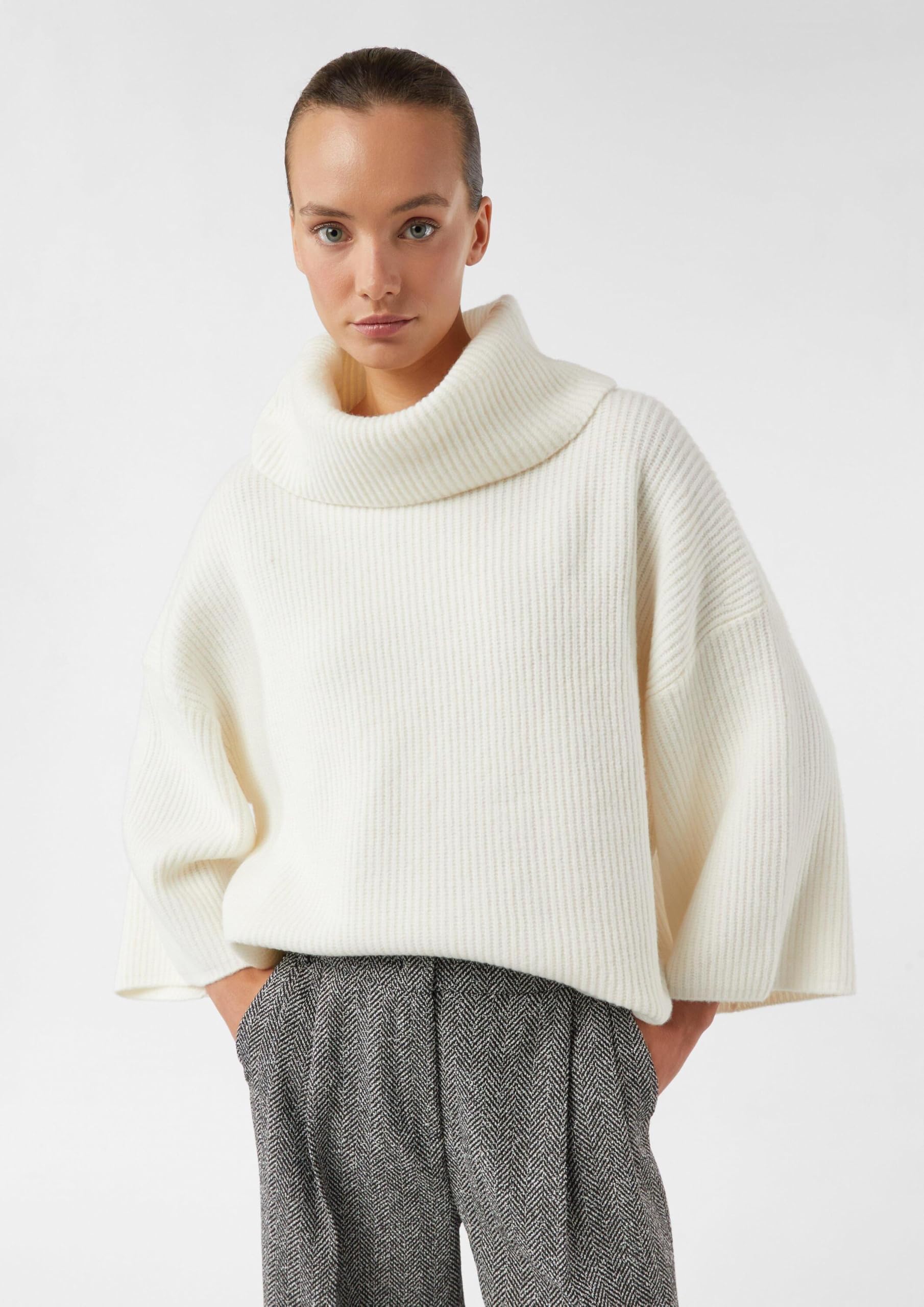 comma-2172911-poncho-damen-schiefergrau-mit-rollkragen image 3