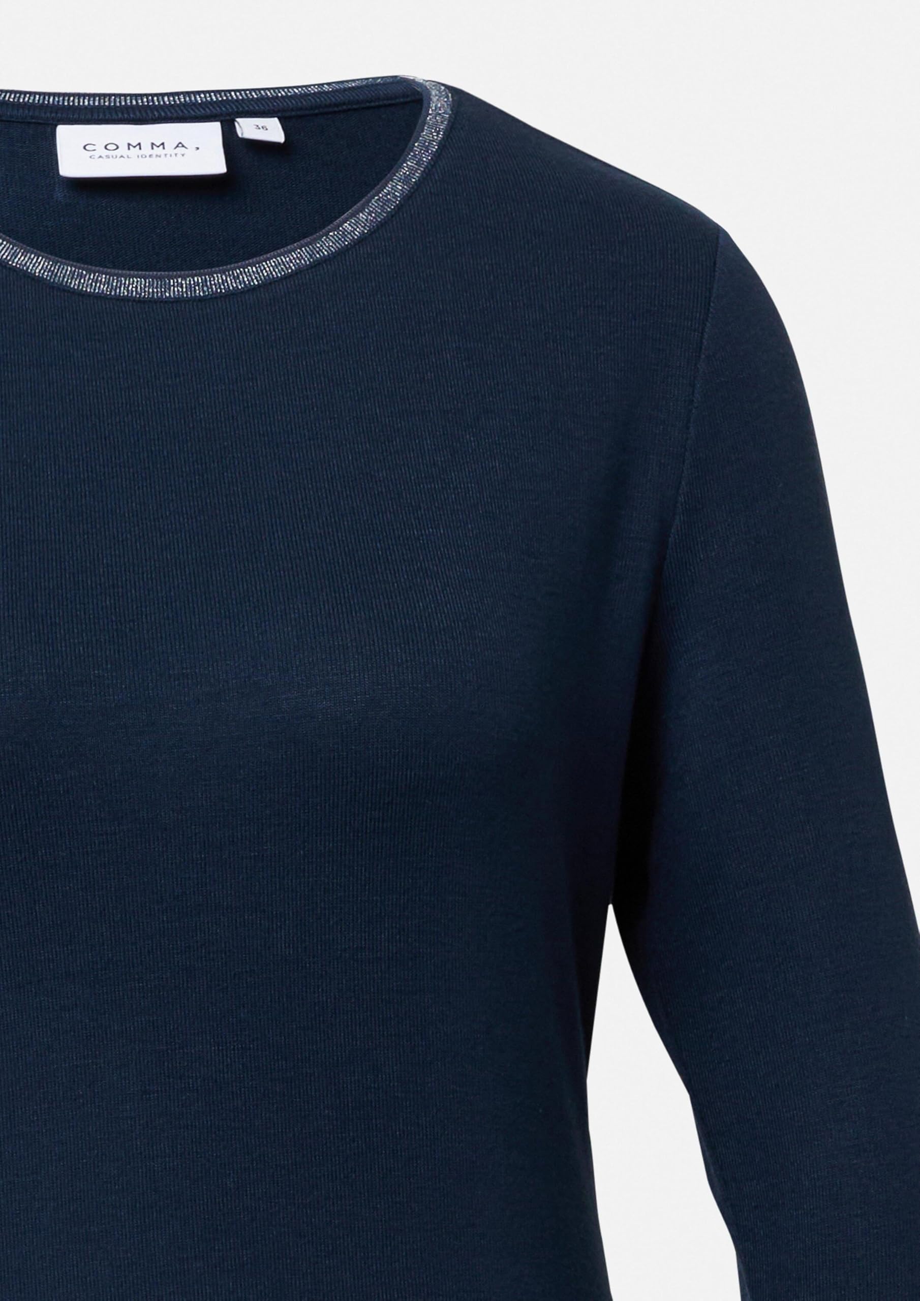 comma-langarmshirt-jersey-glitzer-lurex-gr-e-38 image 5