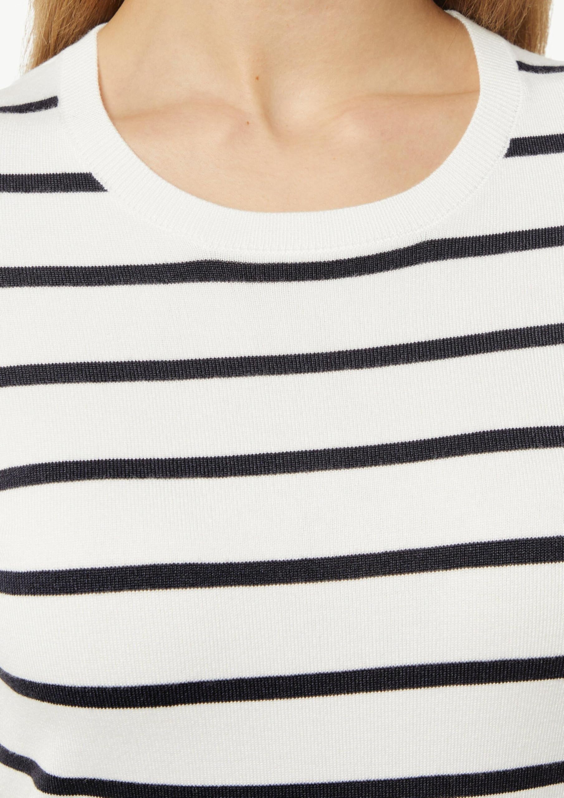 comma-gestreiftes-strickshirt-mit-rippblende-top-gr-38 image 5