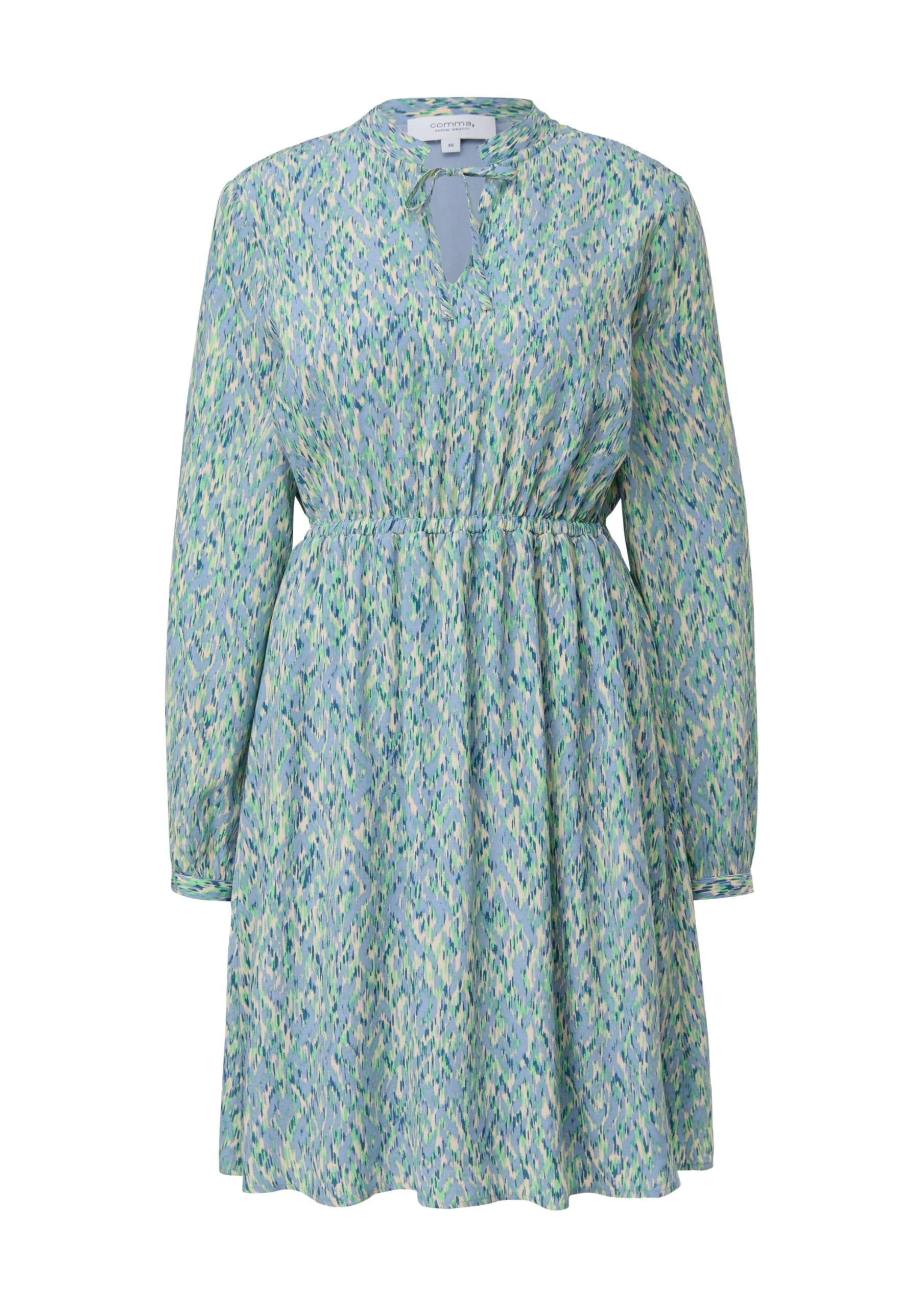 comma-cr-pe-kleid-viskose-kleid-blau-50a2 image 4
