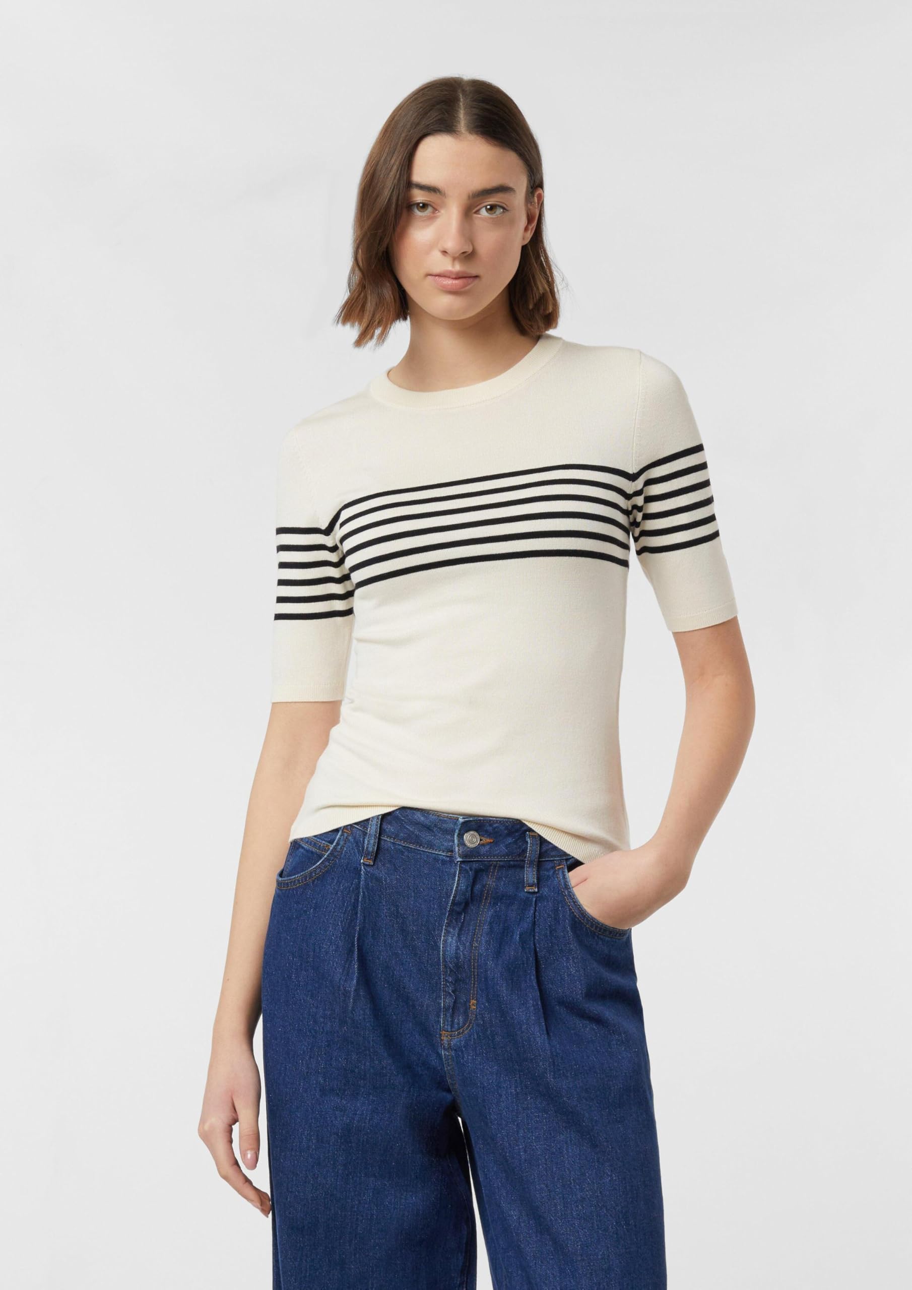 comma-kurzarmpullover-slim-fit-streifen-gr-e-44 image 6