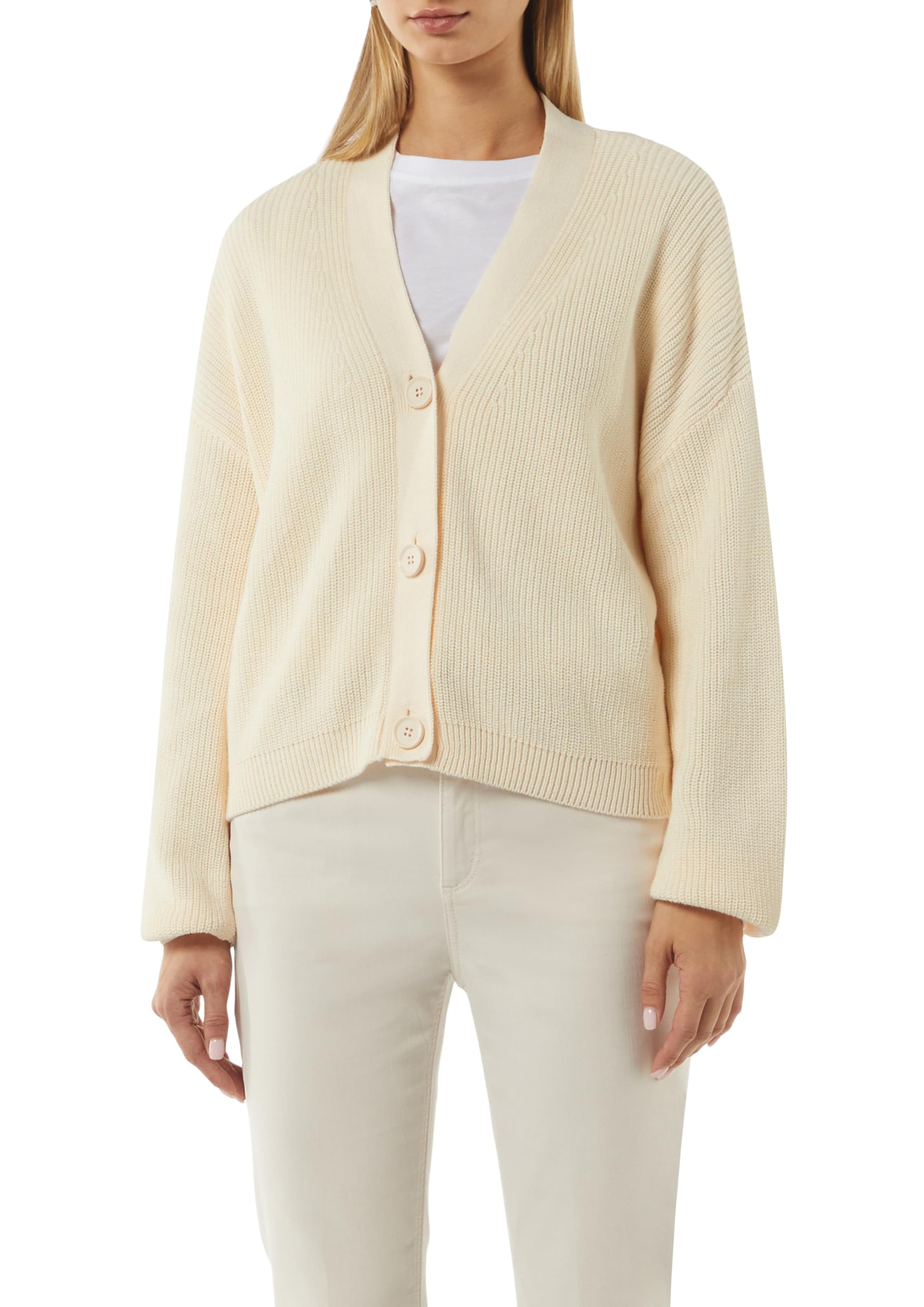 comma-cardigan-ripp-strickjacke-creme-berschnitten image 7