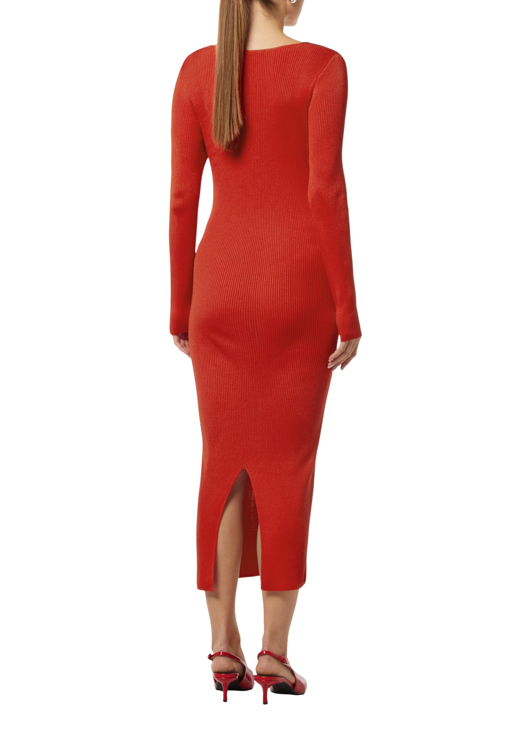 comma-slim-fit-kleid-v-ausschnitt-damenkleid-gr-44-schwarz image 2