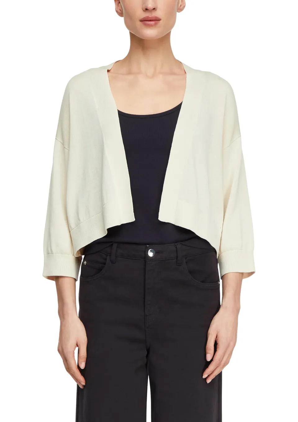 comma-jackets-strickjacke-relaxed-fit-3-4-arm-wei-m image 1