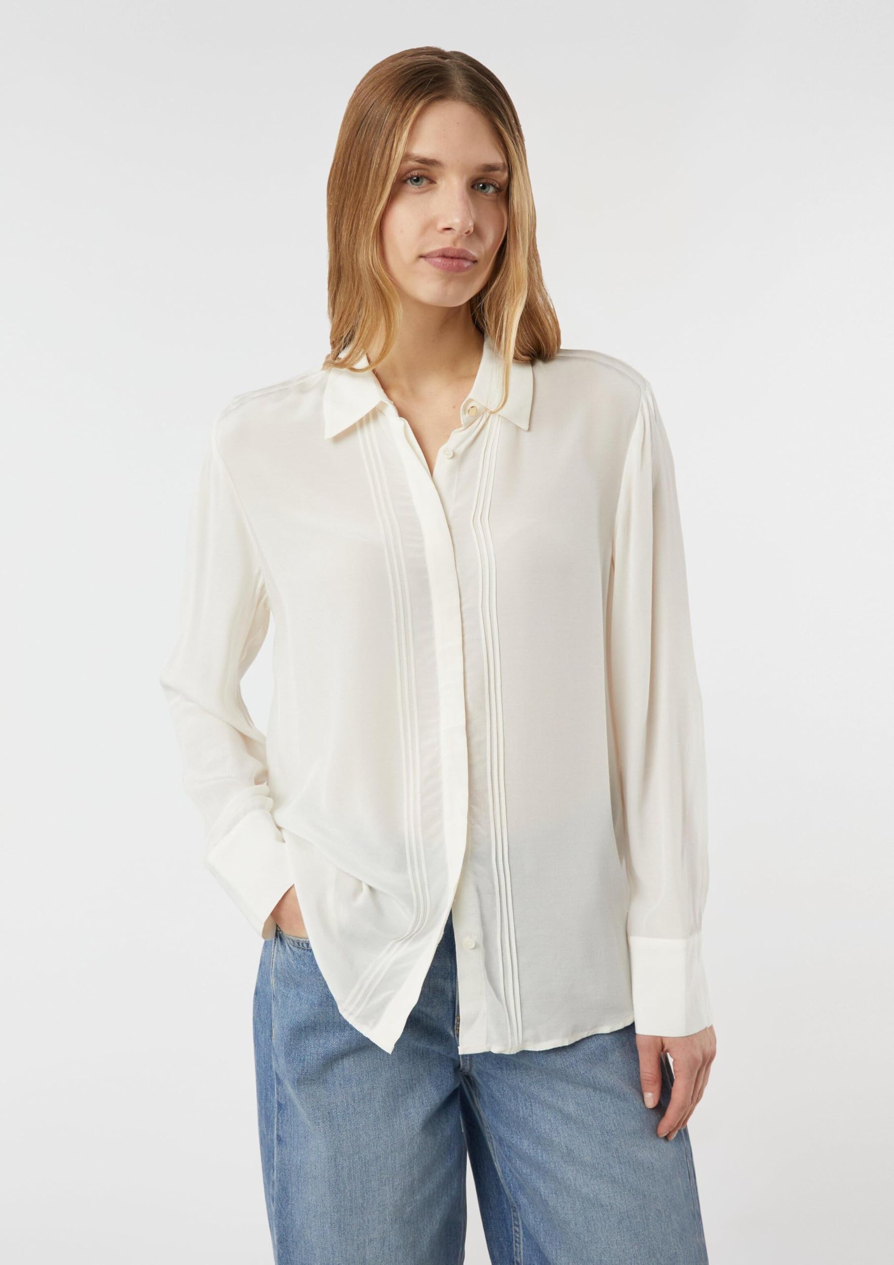 comma-blouses-hemdbluse-wei-gr-e-38-biesen image 3