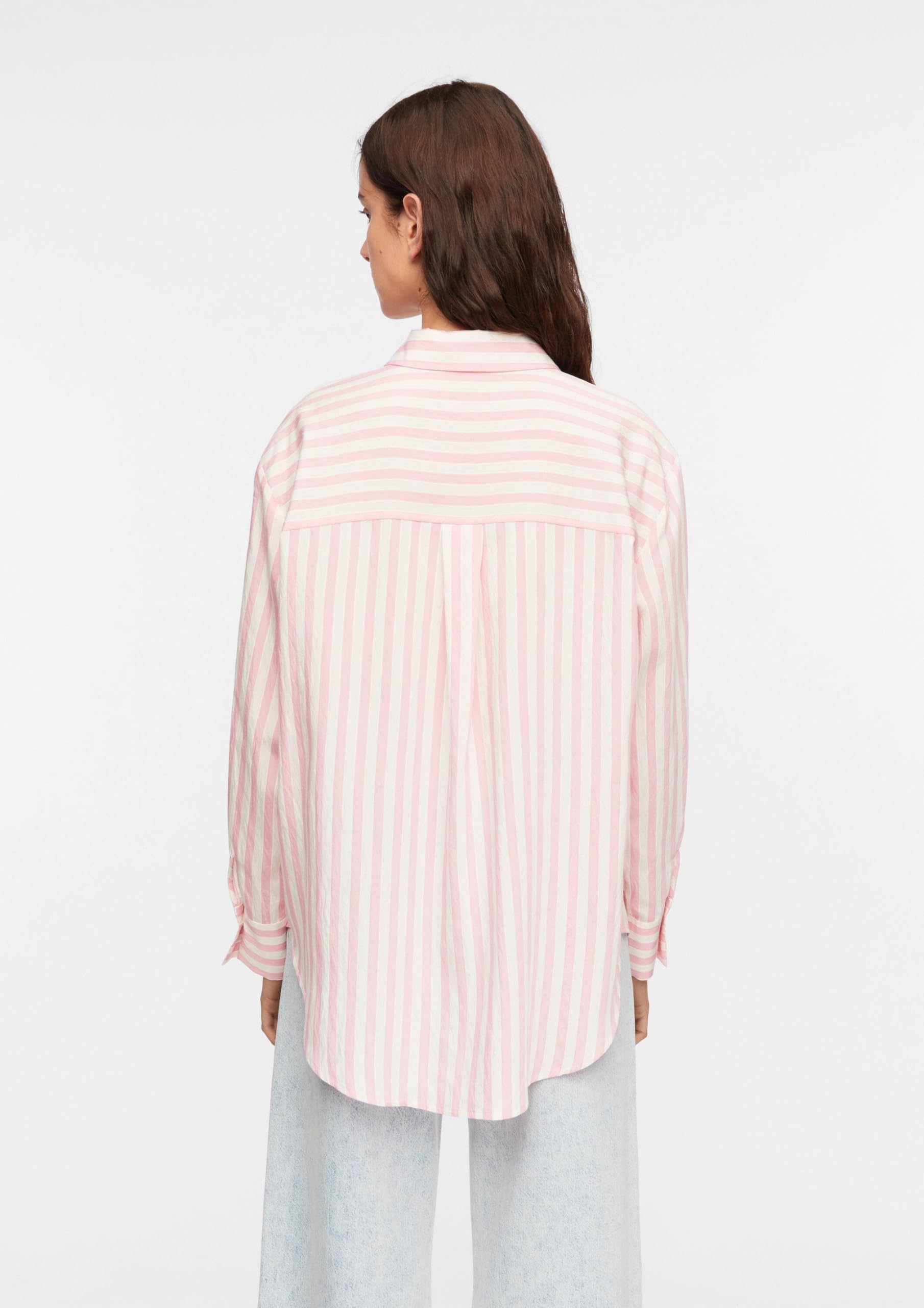 comma-damen-bluse-streifen-hemdkragen-rosa-gr-e-34 image 7