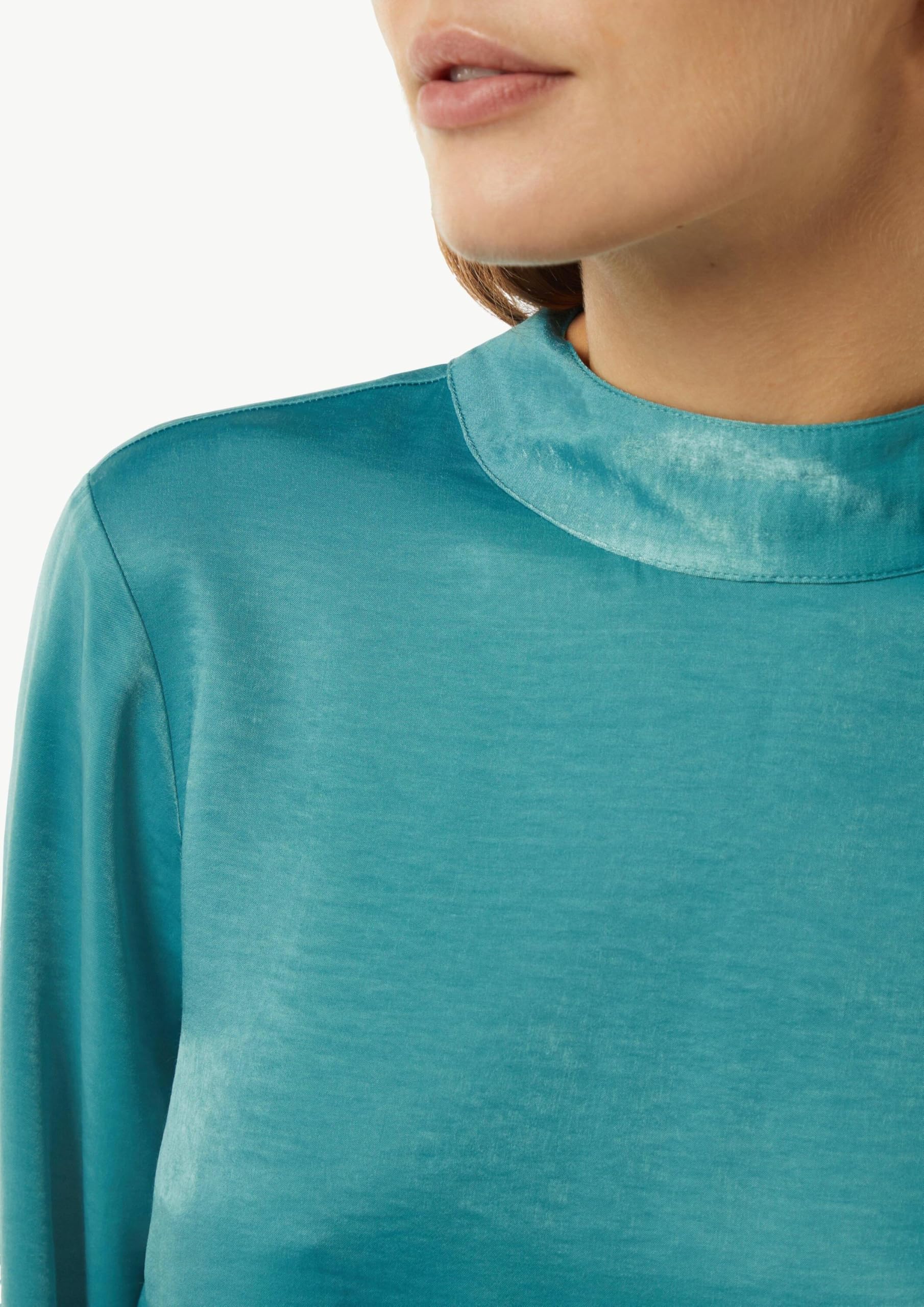 comma-viskosemix-bluse-mit-bindedetail-bluse-gr-46-t-rkisblau image 5