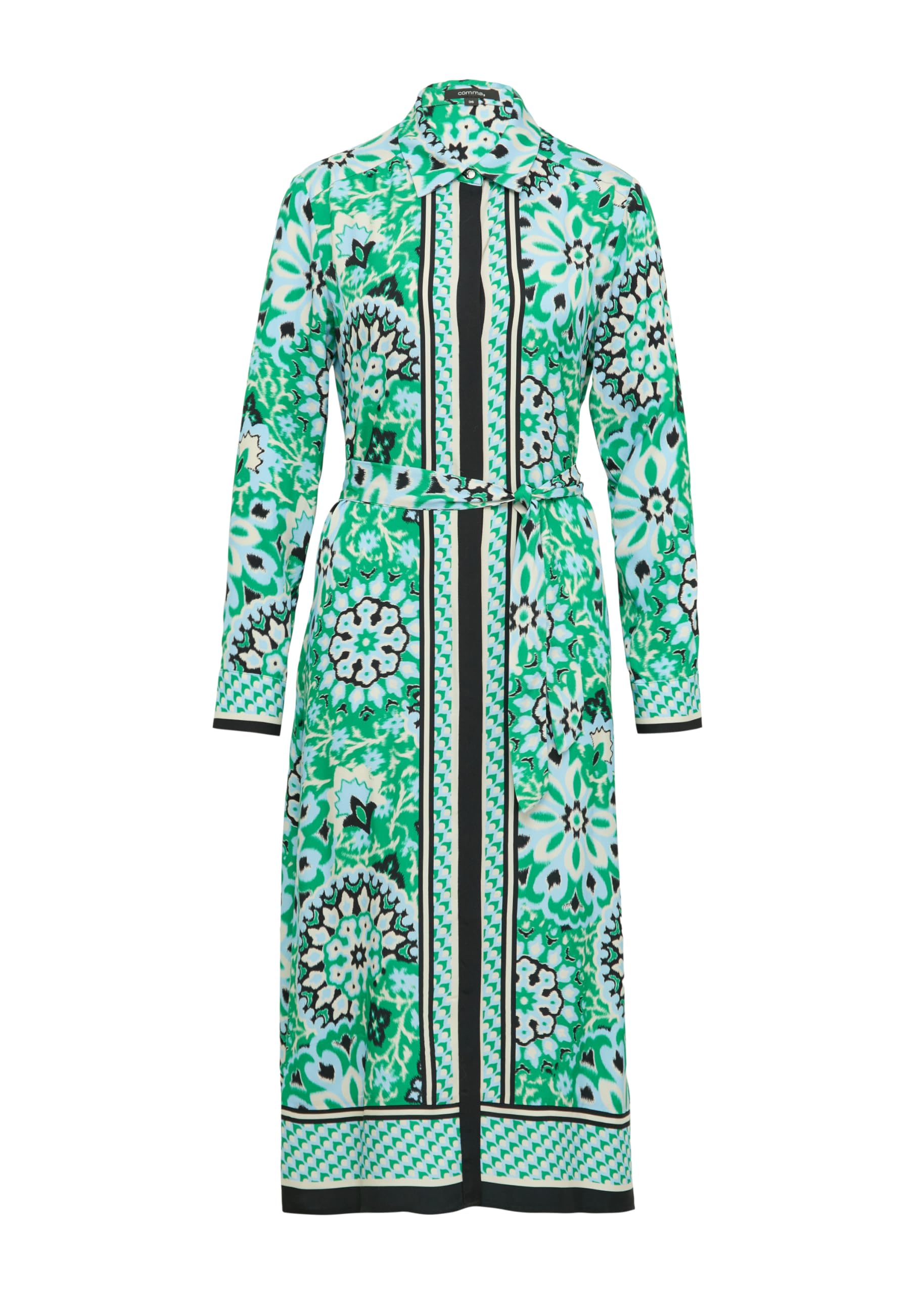 comma-midi-kleid-print-damen-gr-36-all-over-print-knopfleiste image 3