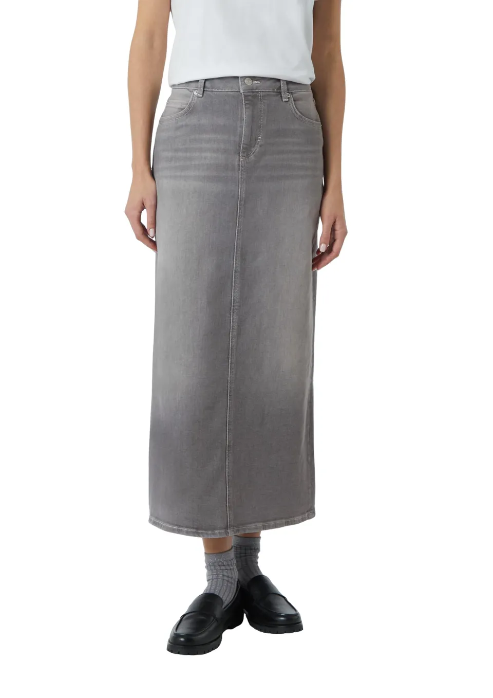 comma-langer-jeans-rock-kontrast-n-hte-gr-34-denim image 1