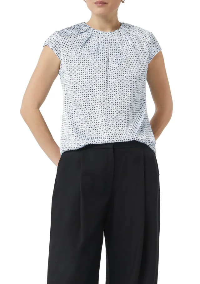 comma-longbluse-animalprint-t-shirt-schwarz image 1