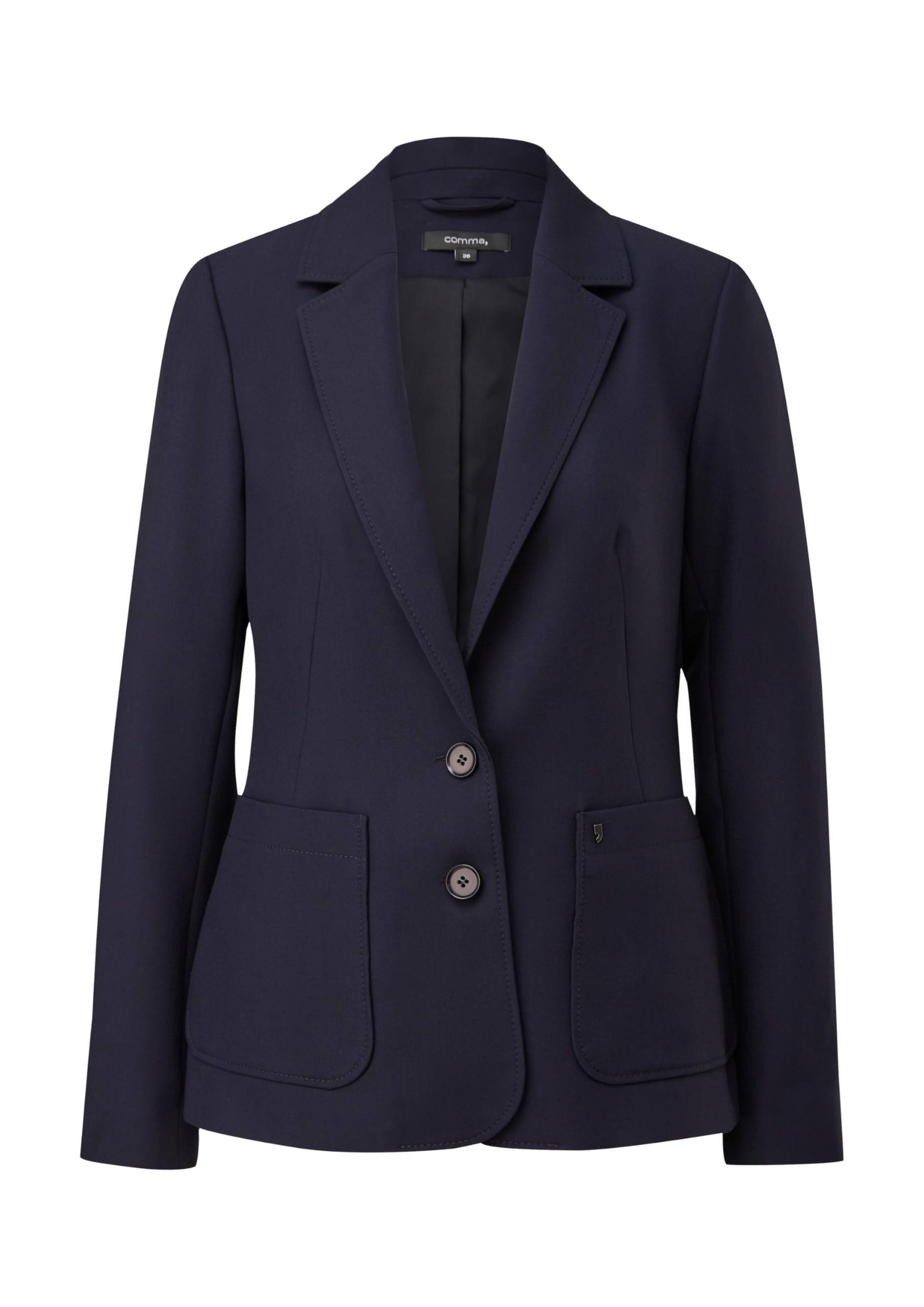 comma-blazers-blazer-leicht-gef-ttert-navy-beige image 3