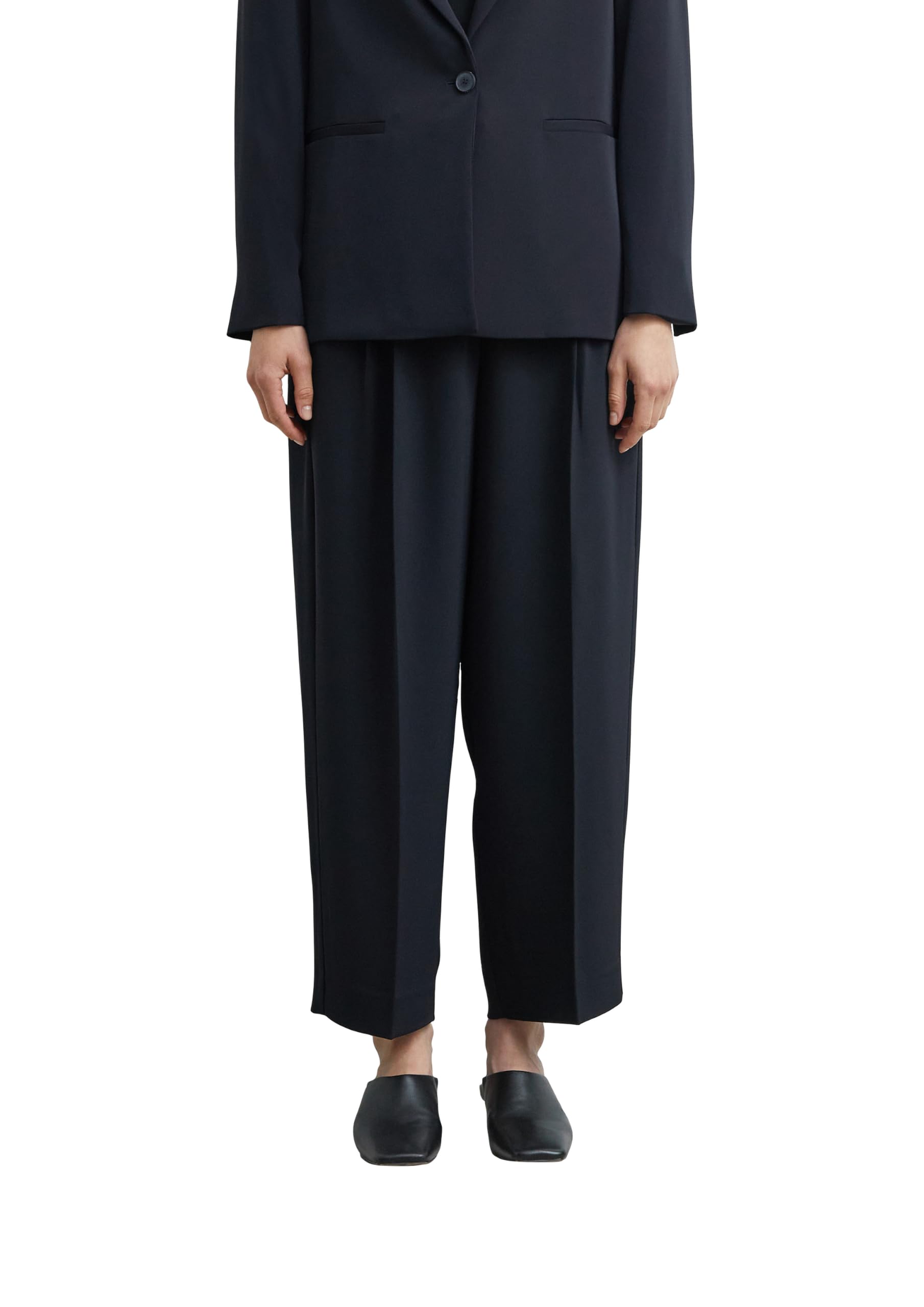 comma-bundfaltenhose-wide-leg-hose-damen-navy-gr-34 image 1