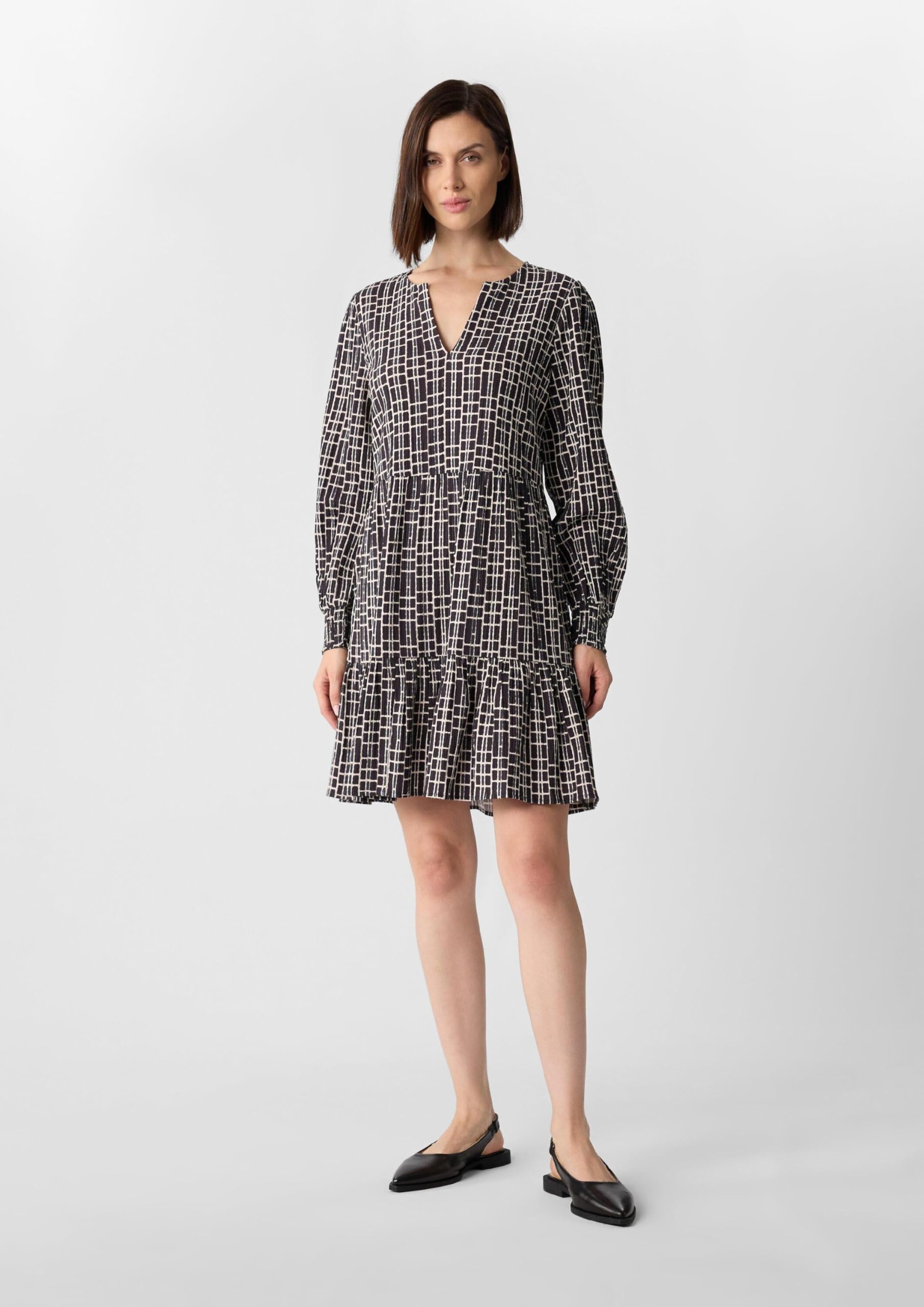 comma-printkleid-struktur-allover-volants-gr-42 image 3