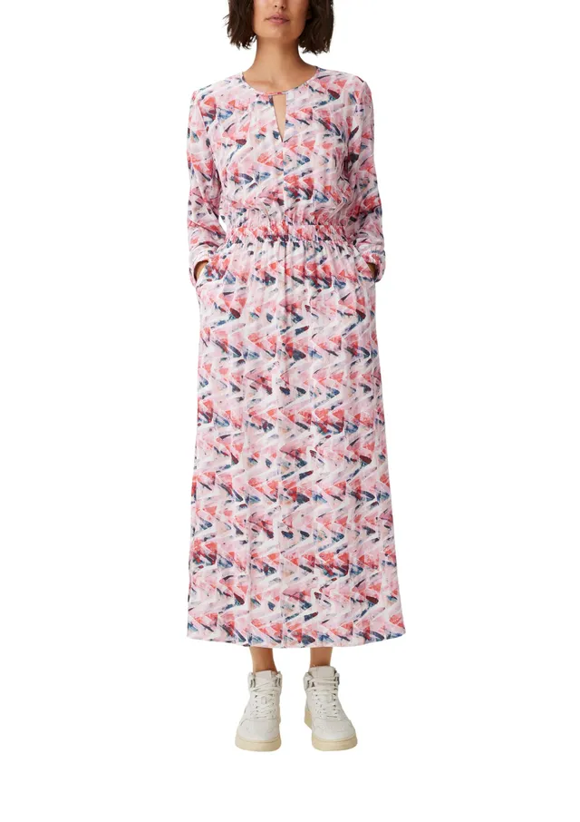 comma-dresses-maxi-kleid-viskose-pfirsich-gr-38 image 1