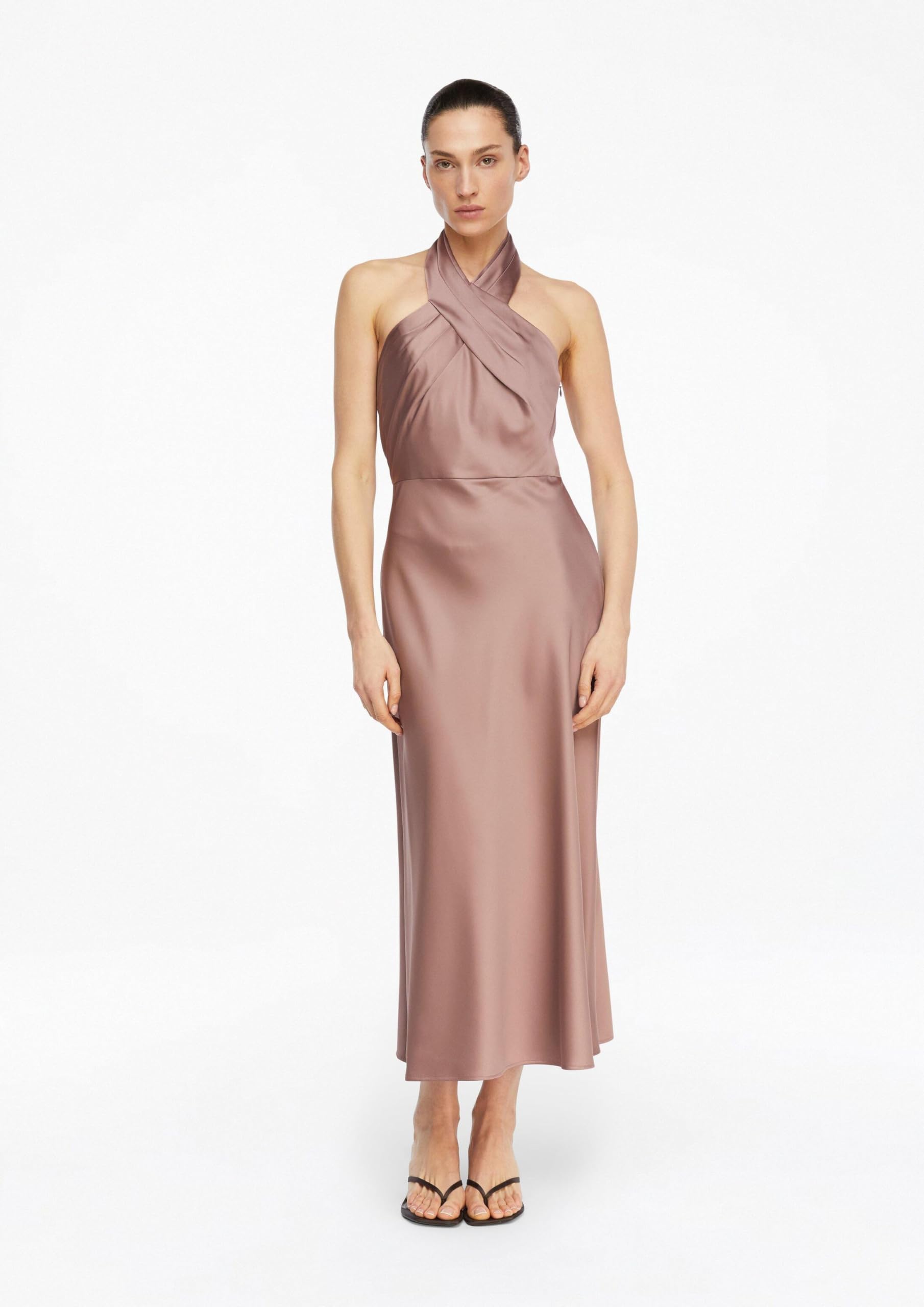 comma-satinkleid-mit-neckholder-kleid-40-altrosa image 6