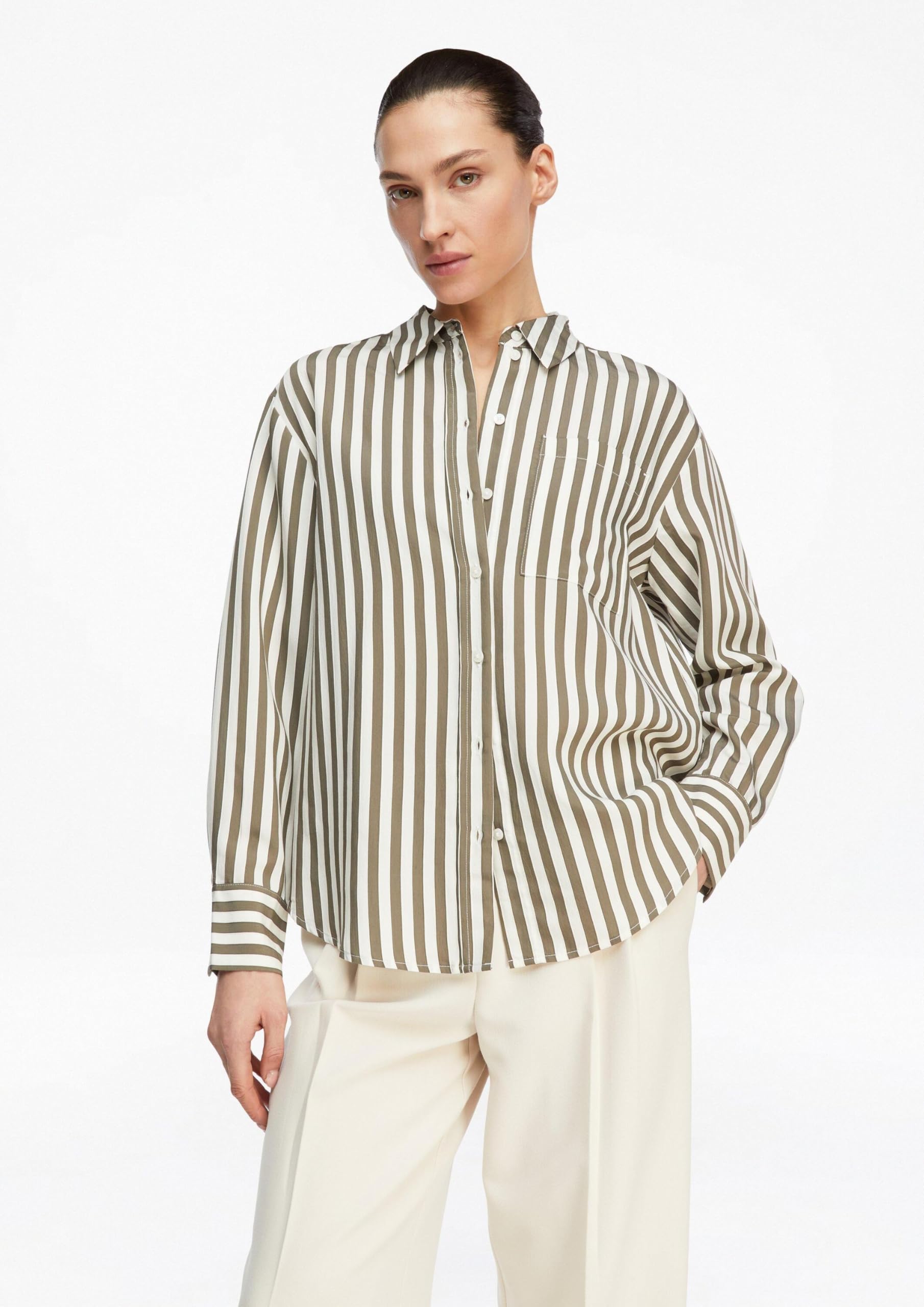 comma-bluse-damen-jacquardstreifen-relaxed-fit-gr-42 image 3