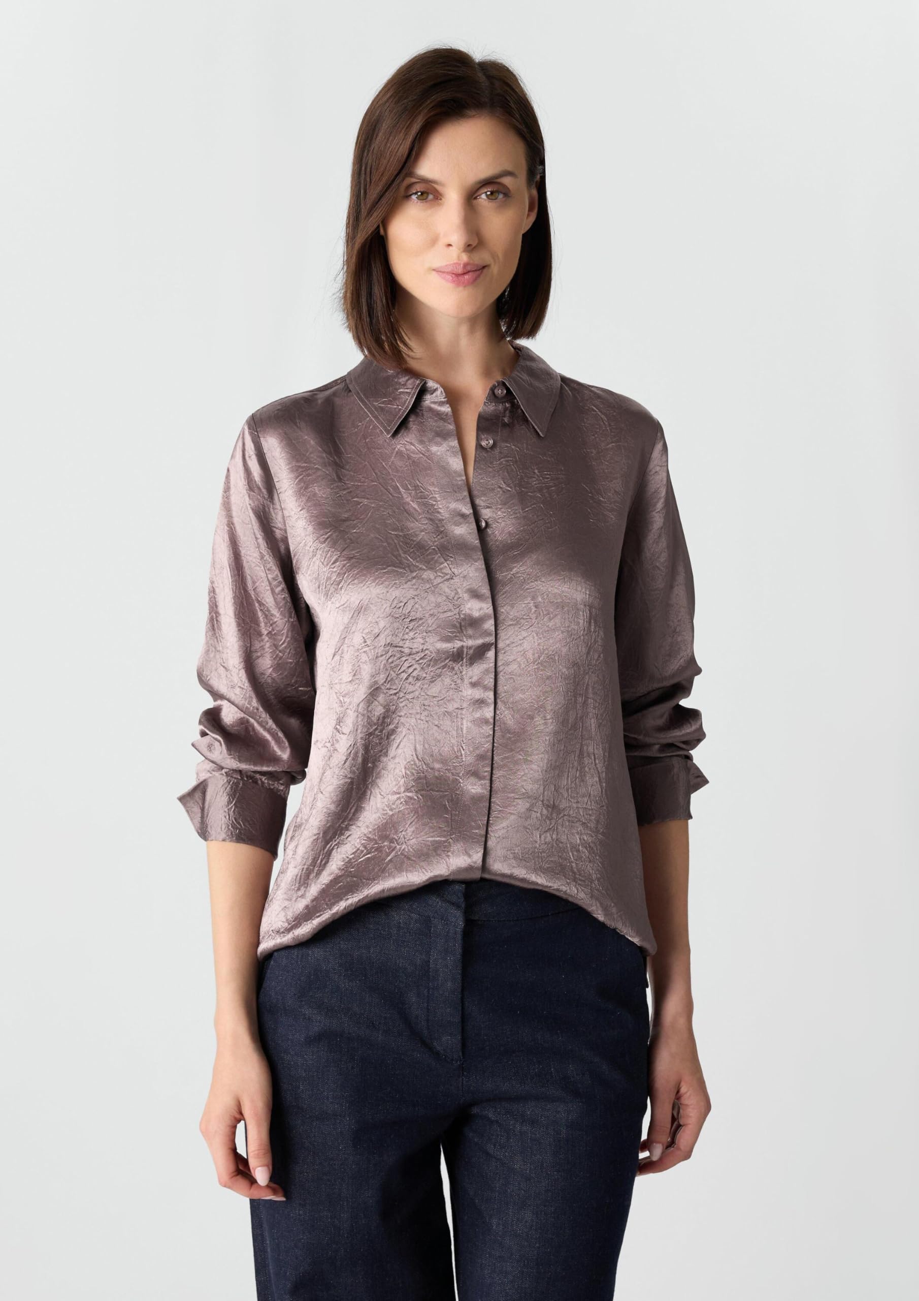 comma-hemdbluse-crinkled-satin-altrosa-42 image 3
