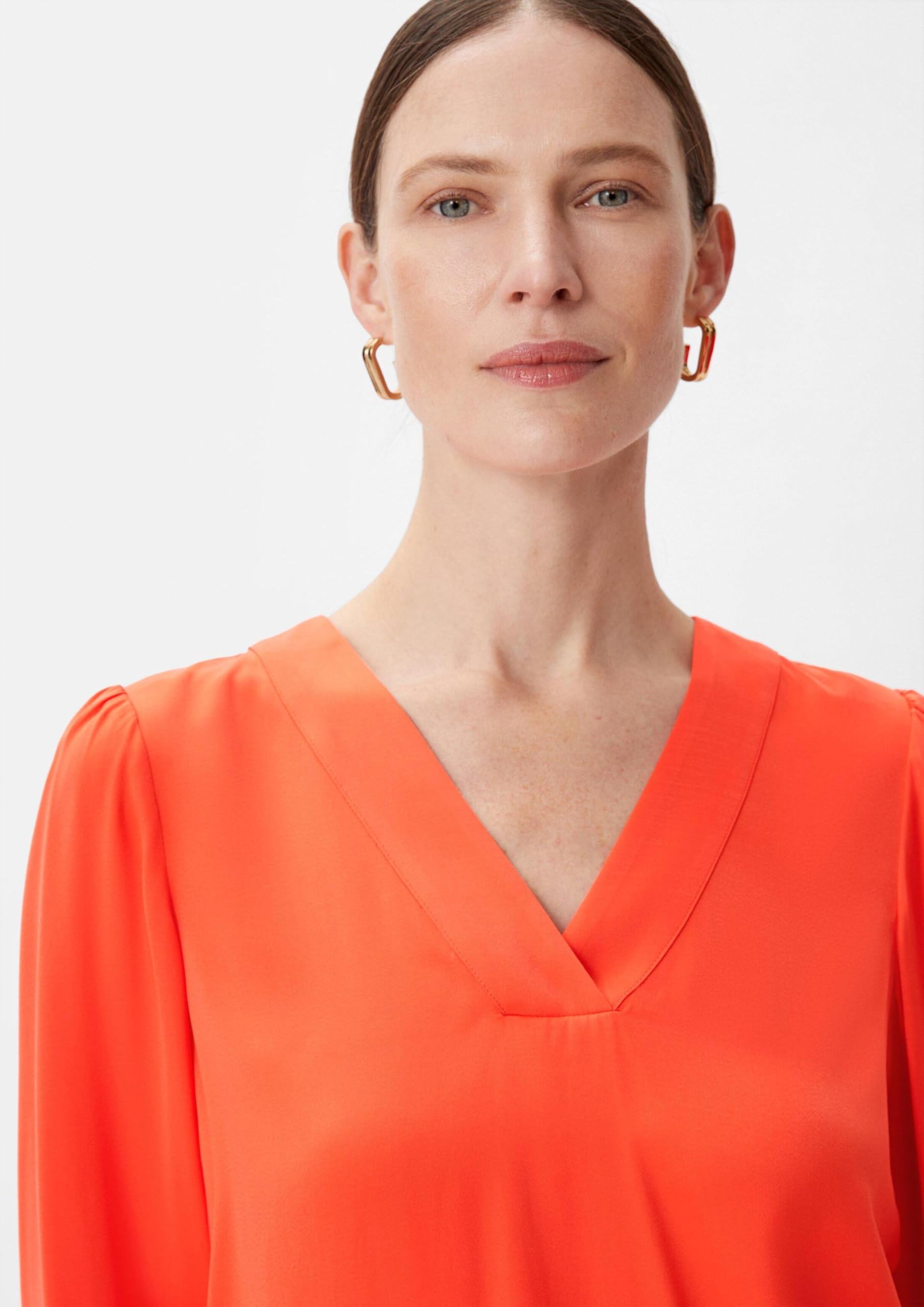 comma-satinbluse-viskosemix-orange-gr-36-damen image 3