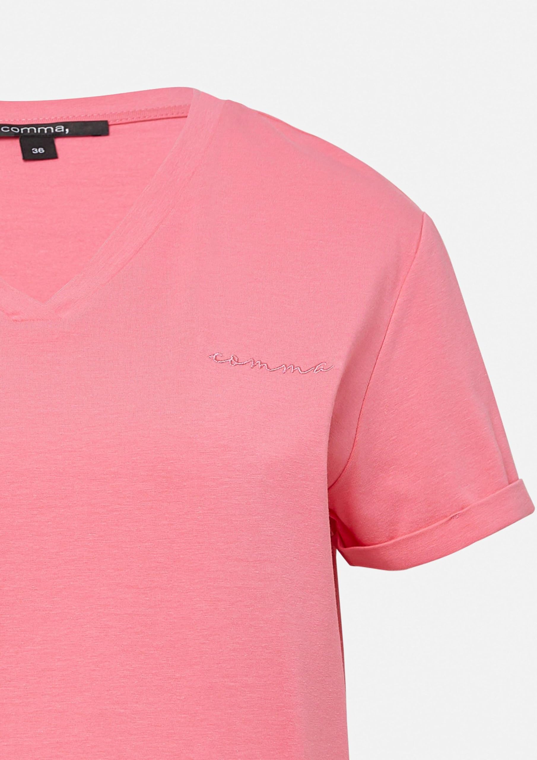 comma-t-shirt-relaxed-fit-v-ausschnitt-logo-stickerei image 5