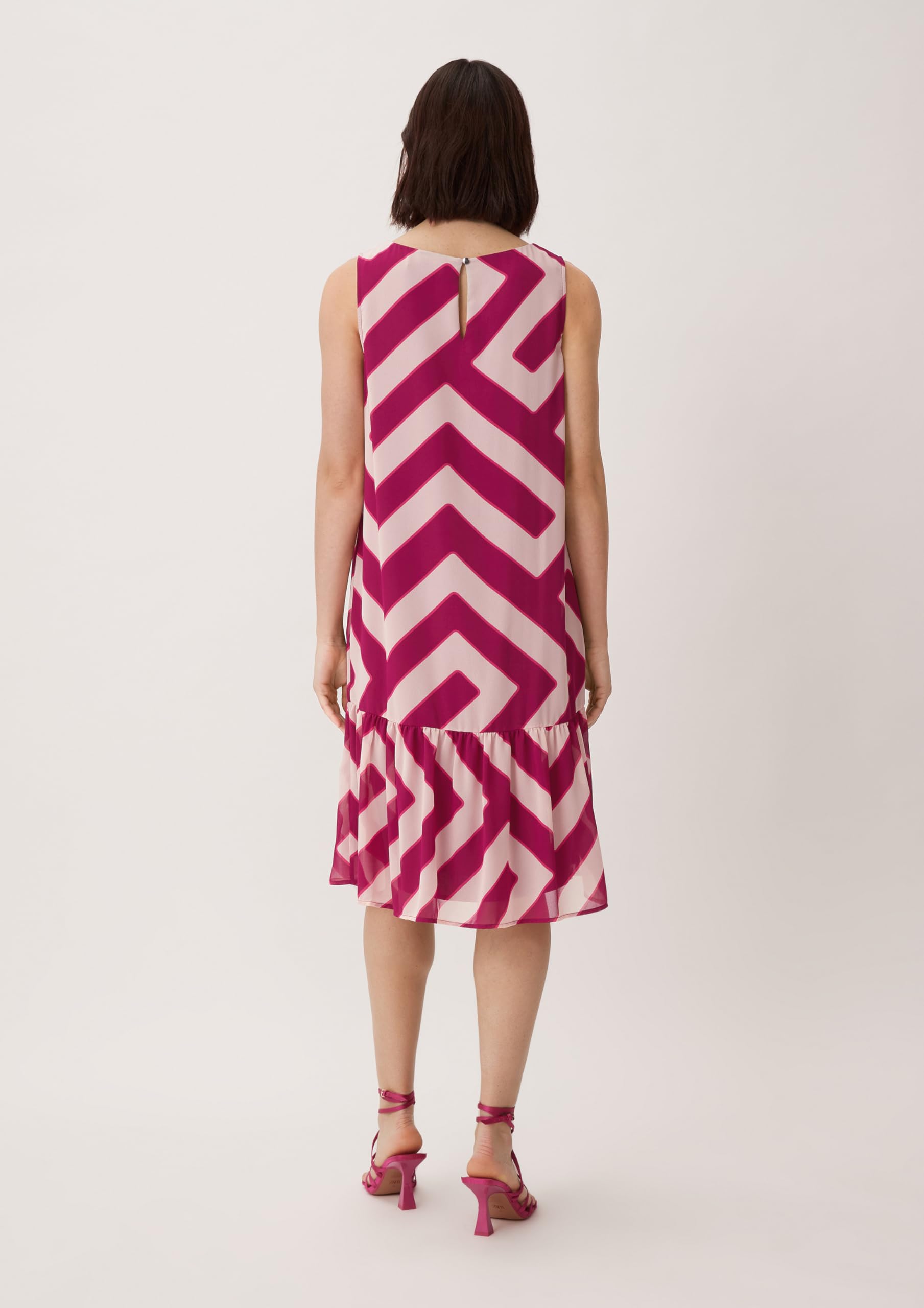 comma-dresses-midikleid-mit-volants-fuchsia-gr-34 image 7