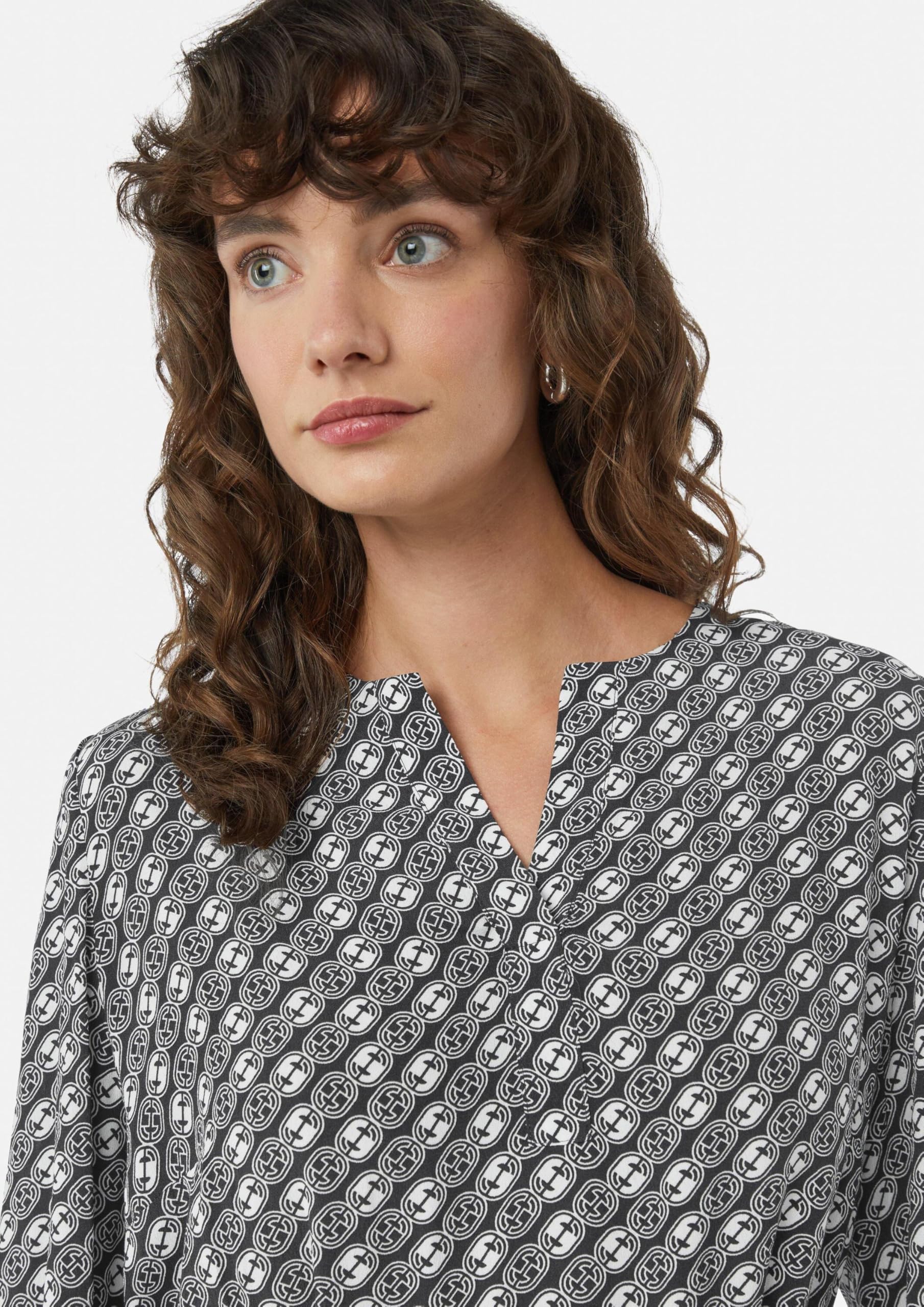 comma-cr-pe-kleid-icon-muster-blusenkleid-gr-42-langarm image 3