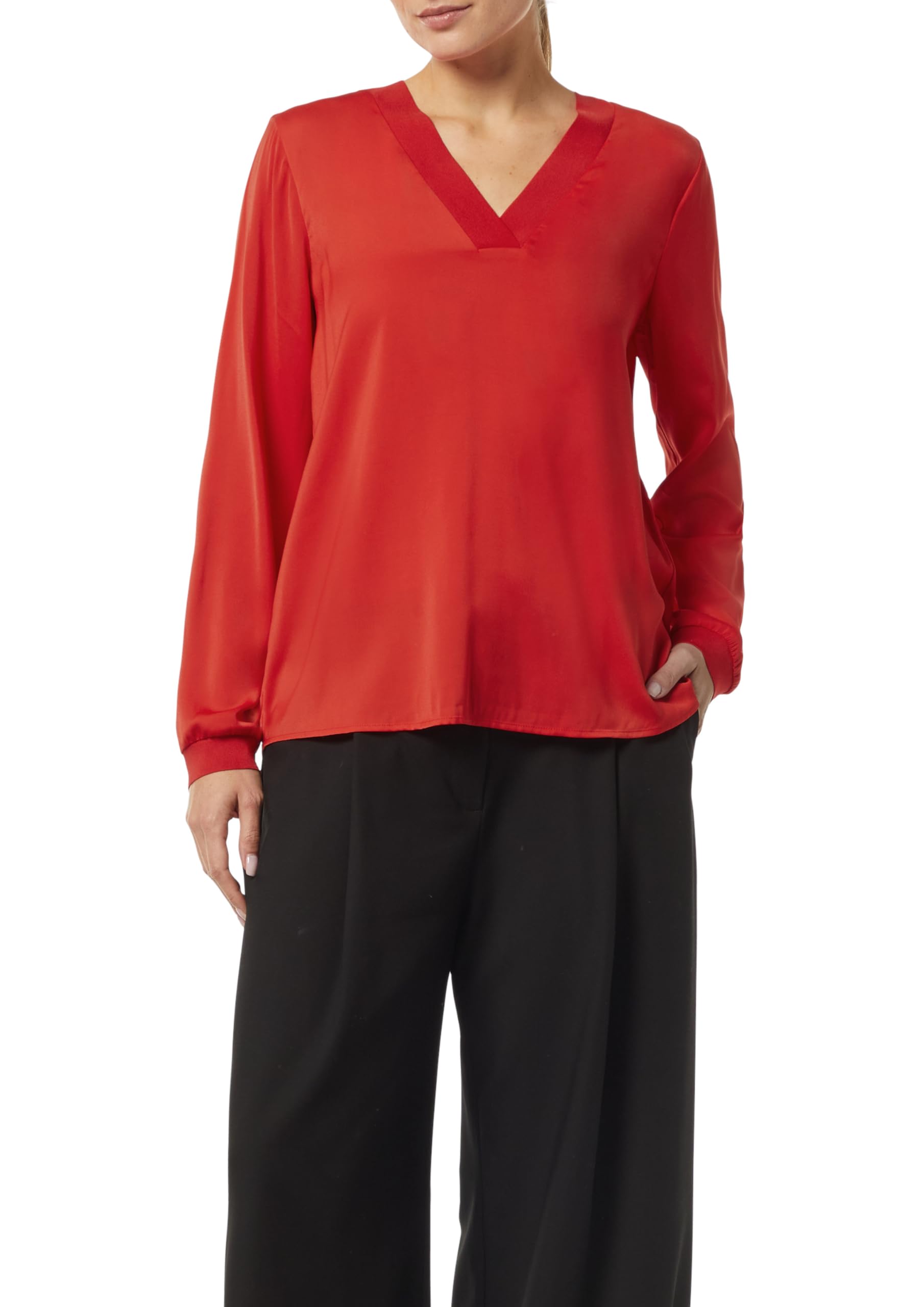 comma-satin-bluse-mit-rippb-ndchen-schwarz image 7