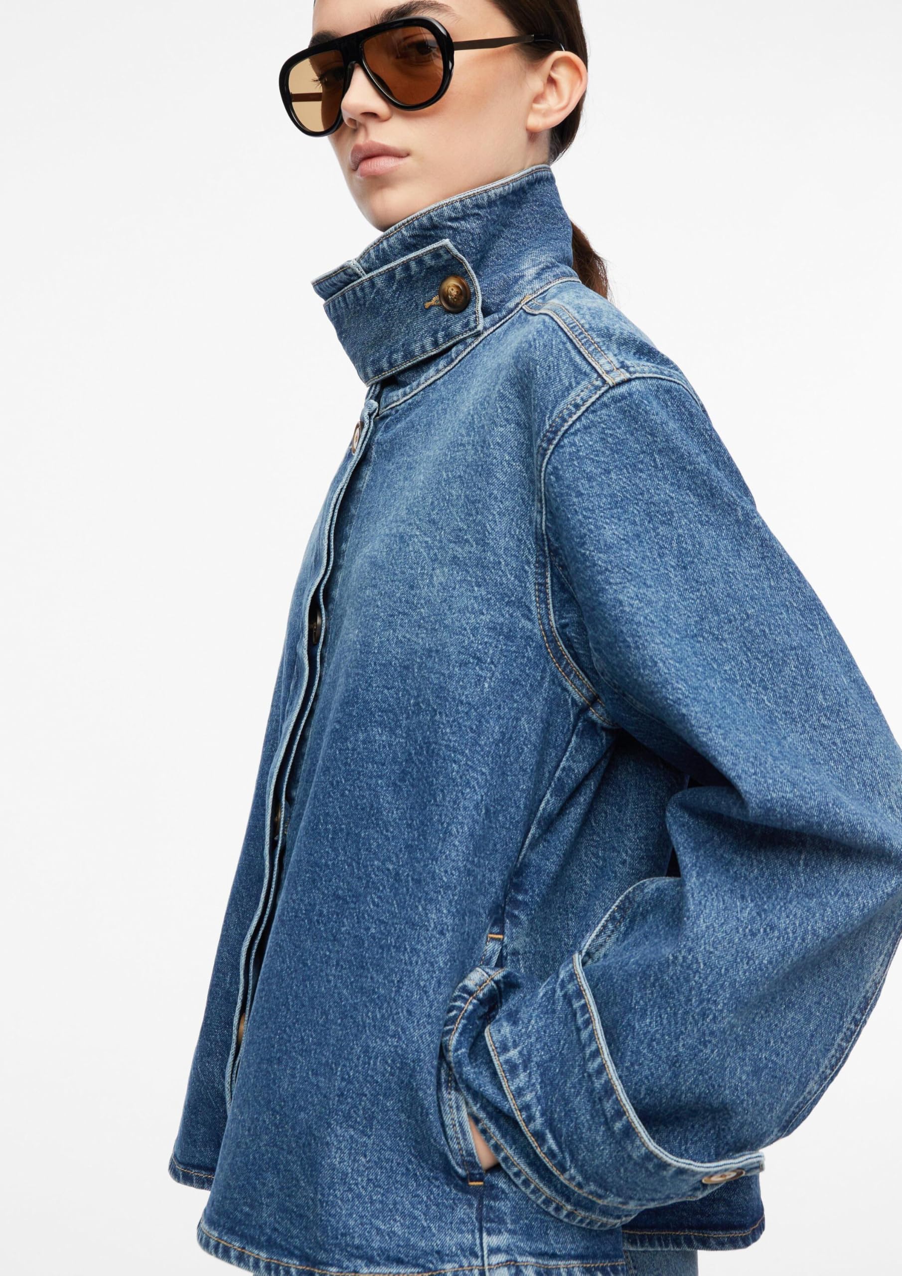 comma-denim-jacke-damen-relaxed-fit-stehkragen-trench image 5