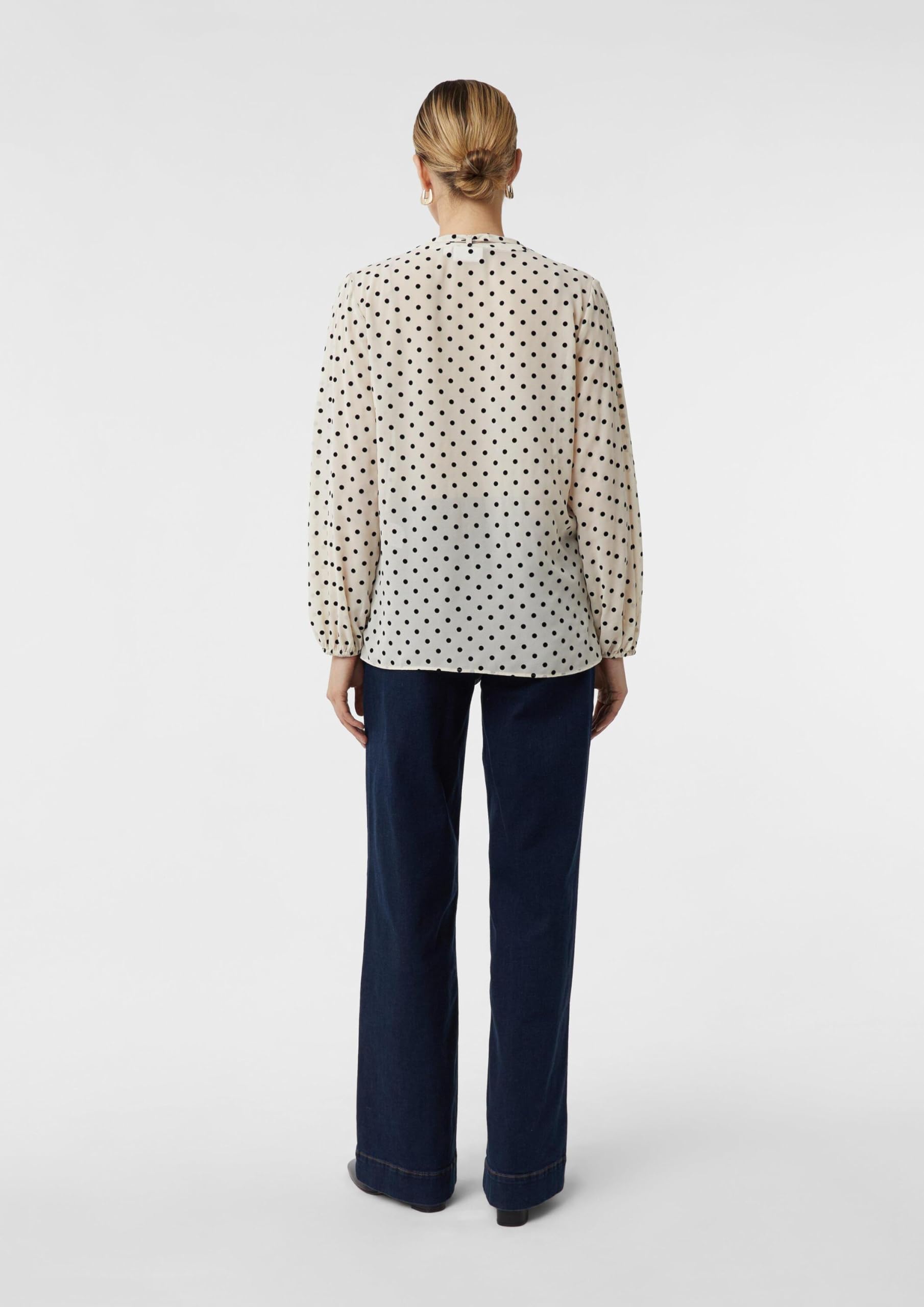 comma-schluppenbluse-chiffon-polka-dot-flockprint image 7
